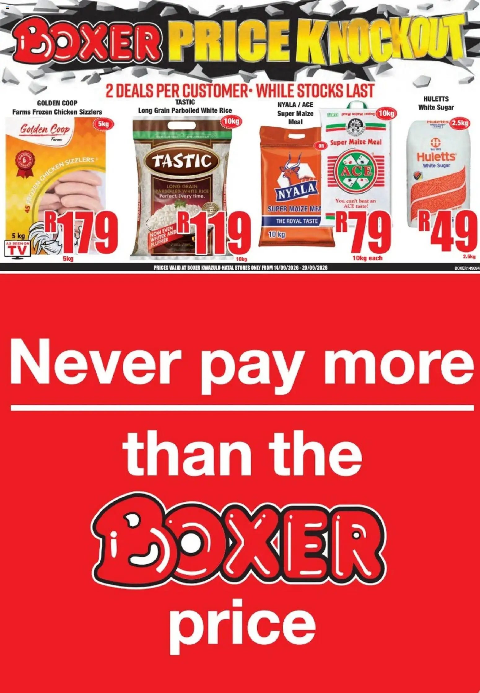 Boxer Weekly Specials