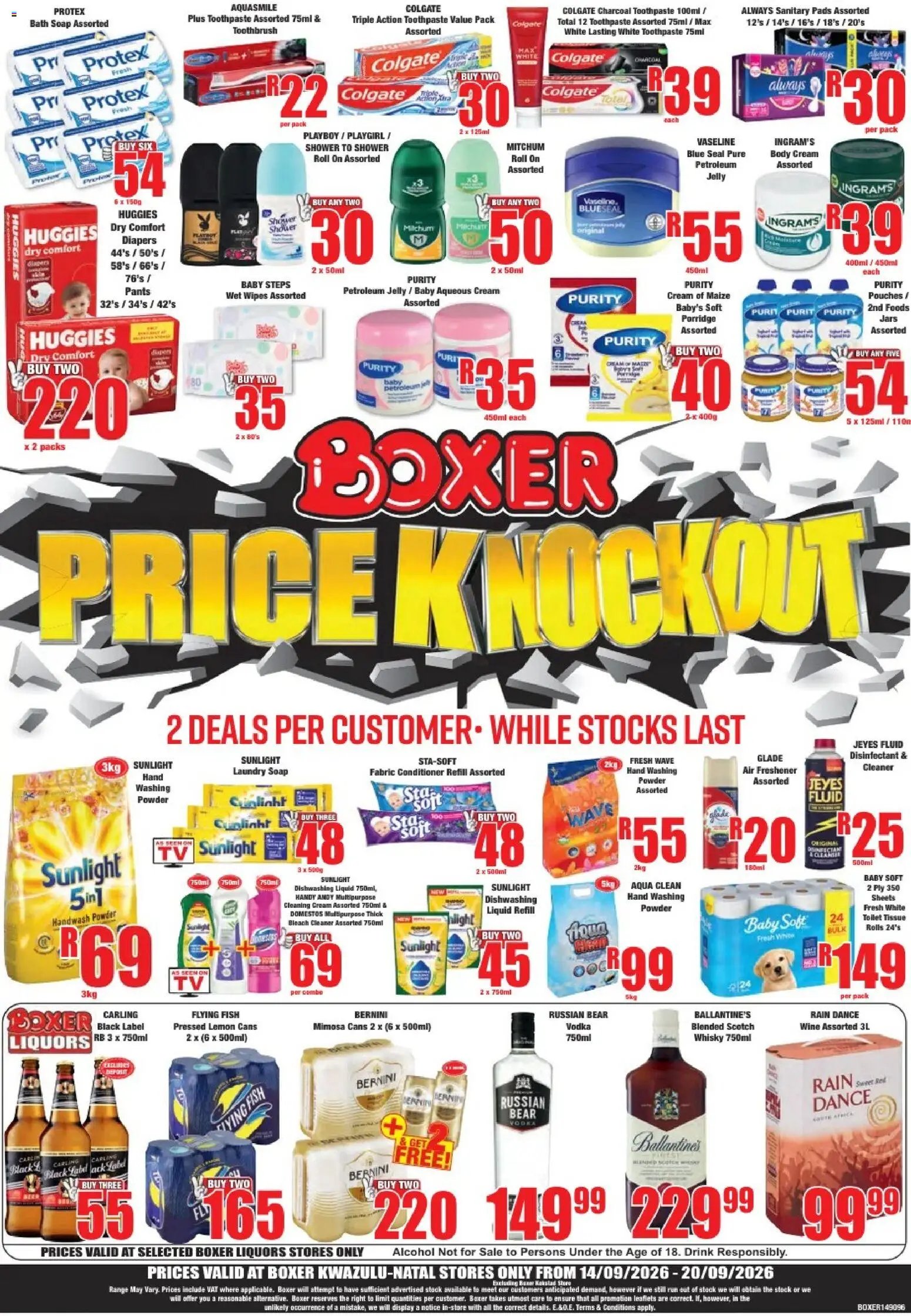 Boxer Weekly Specials