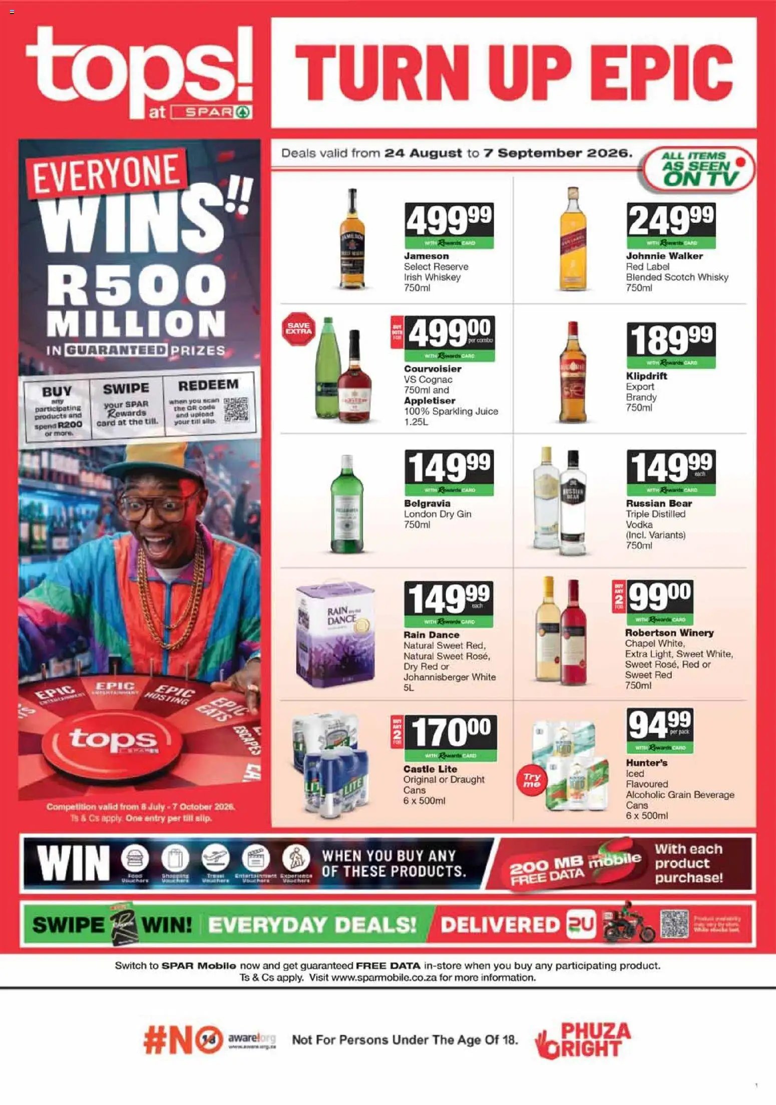 Tops at Spar Specials