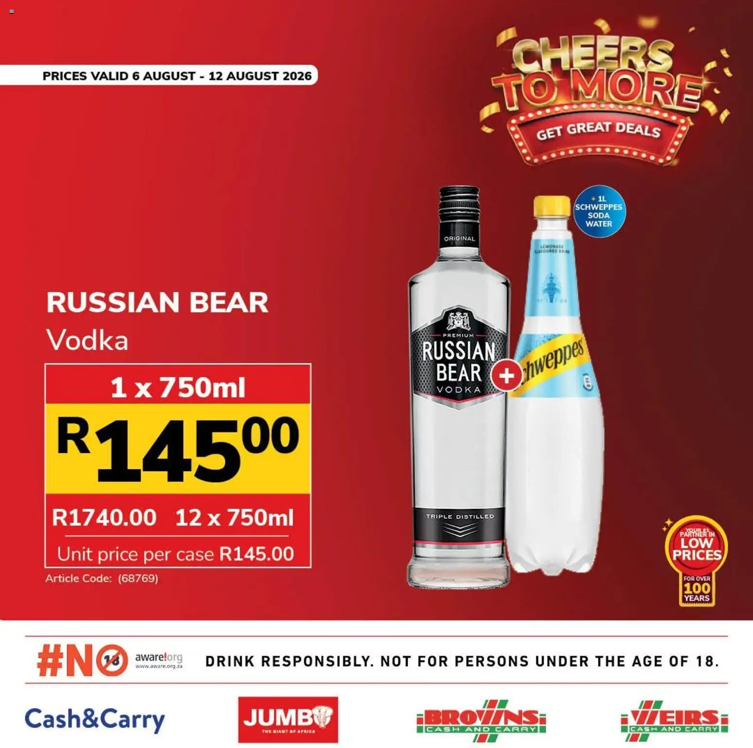 Jumbo Major savings liquor specials