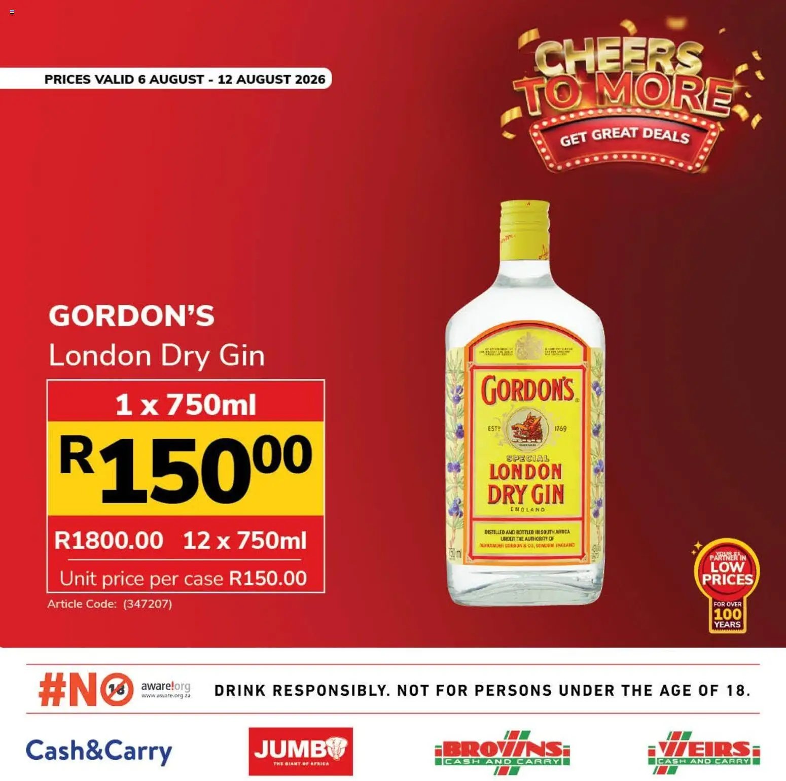 Jumbo Major savings liquor specials