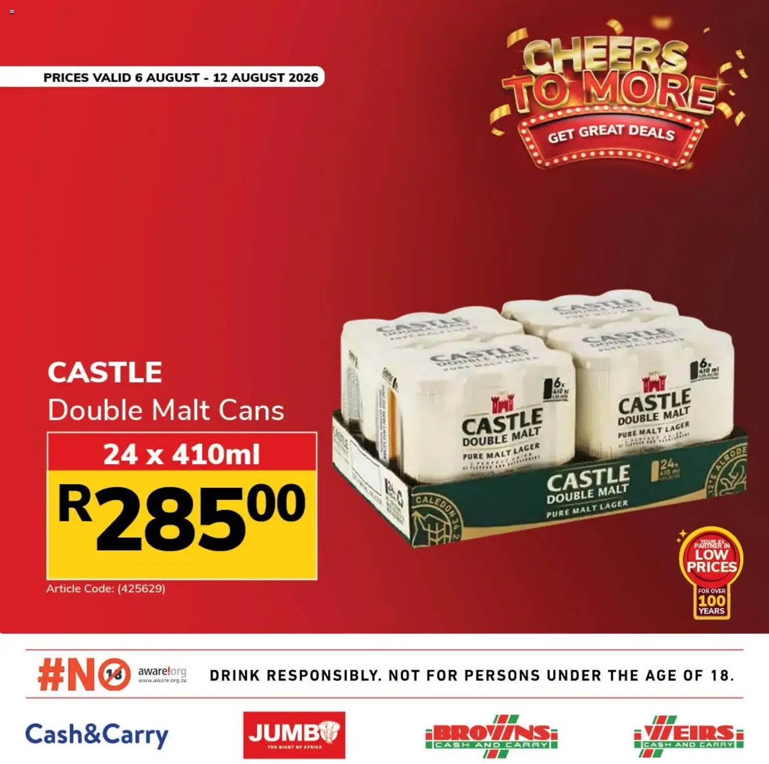 Jumbo Major savings liquor specials