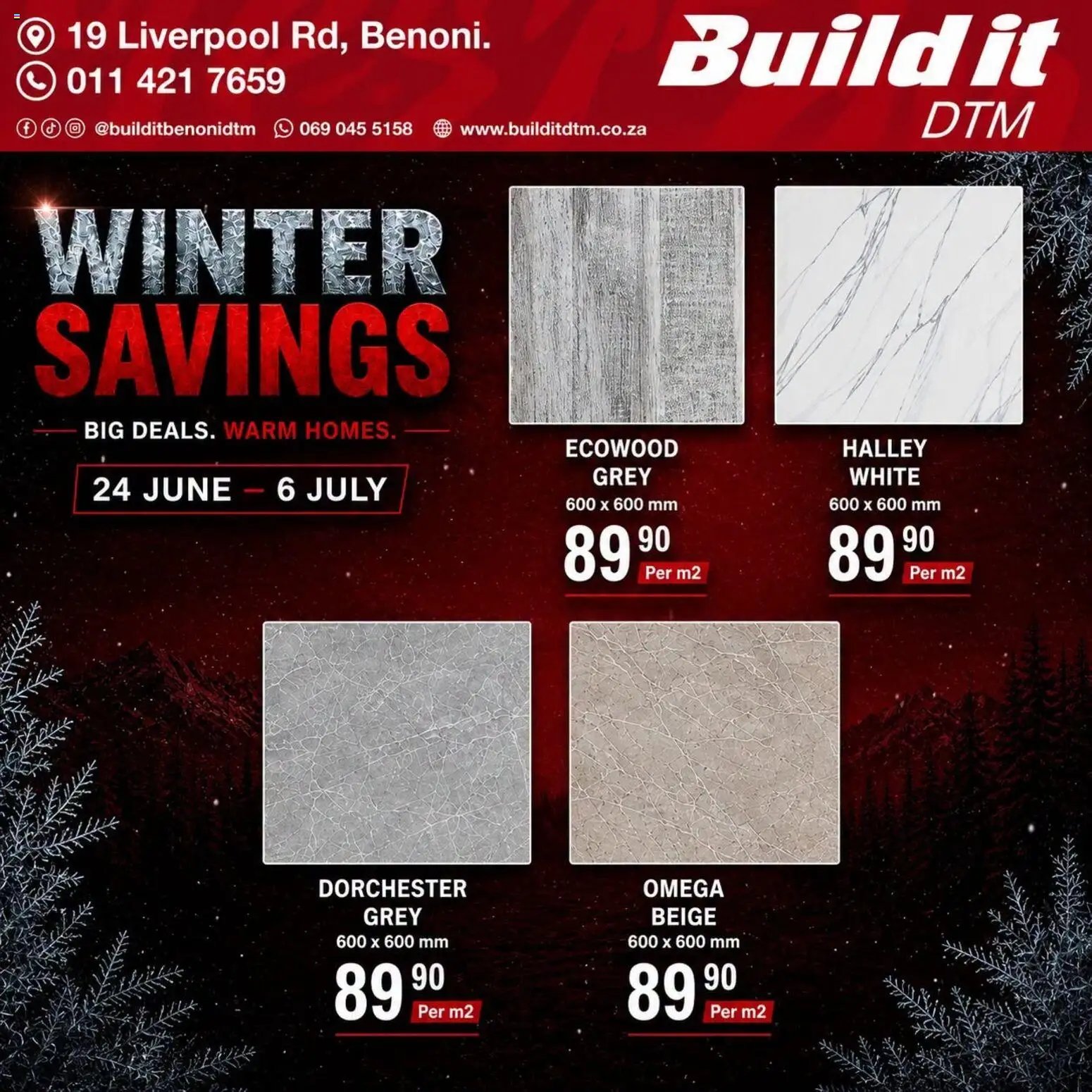 Build It Gauteng - Winter Savings. Big Deals. Warm Homes.