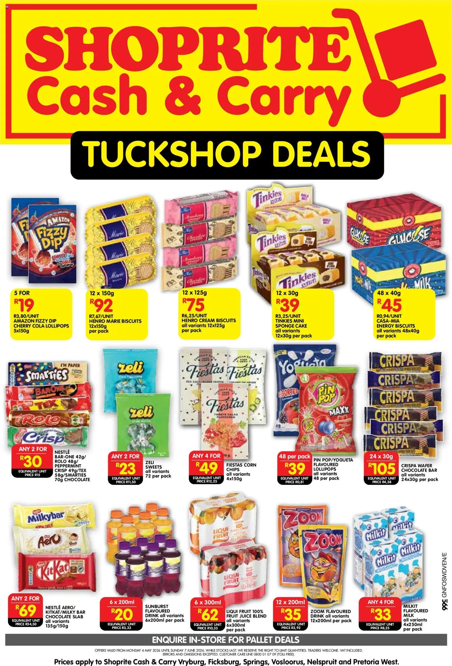 Shoprite - Gauteng - Cash & Carry Tuckshop Deals Exclusive 