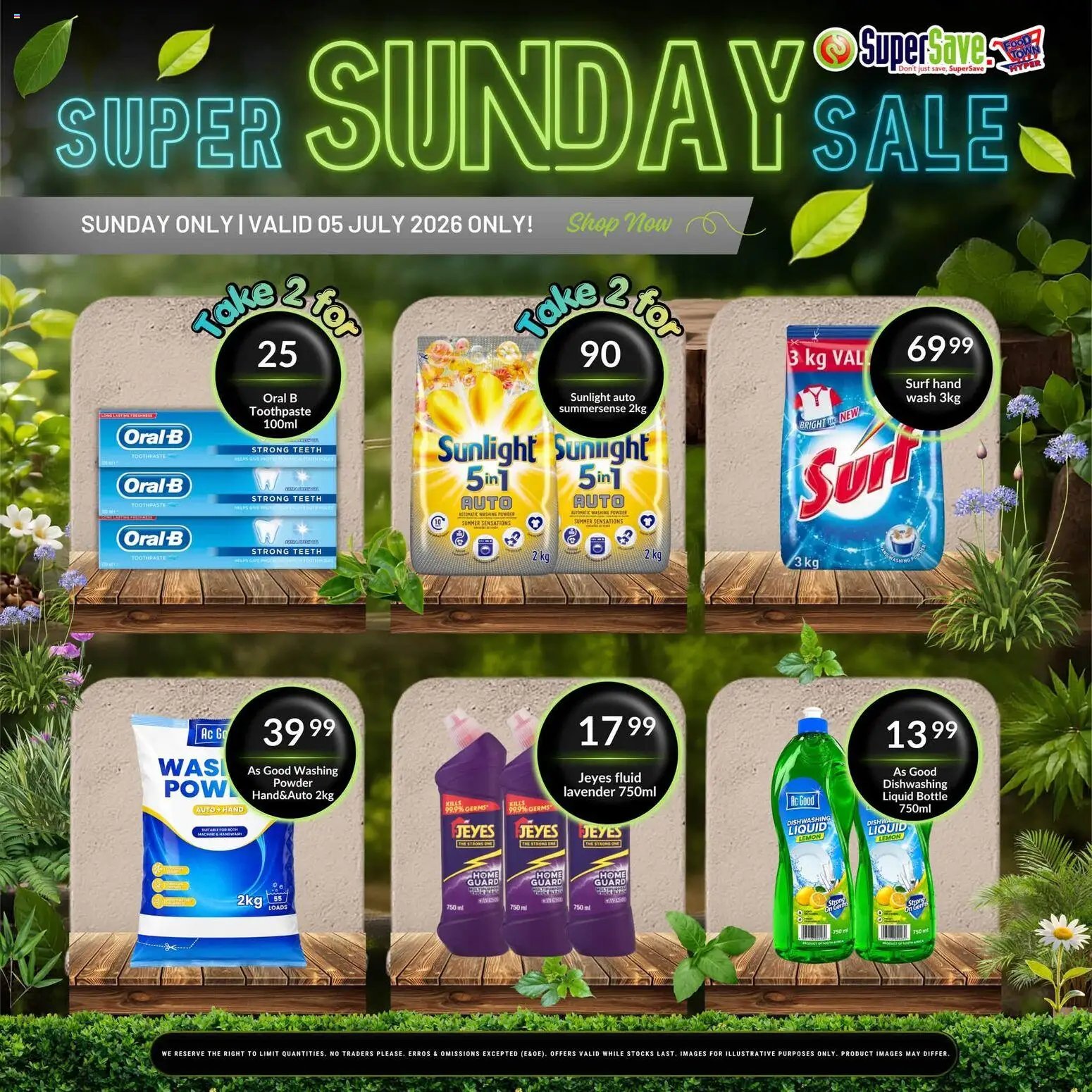 Super Save Sunday Savings