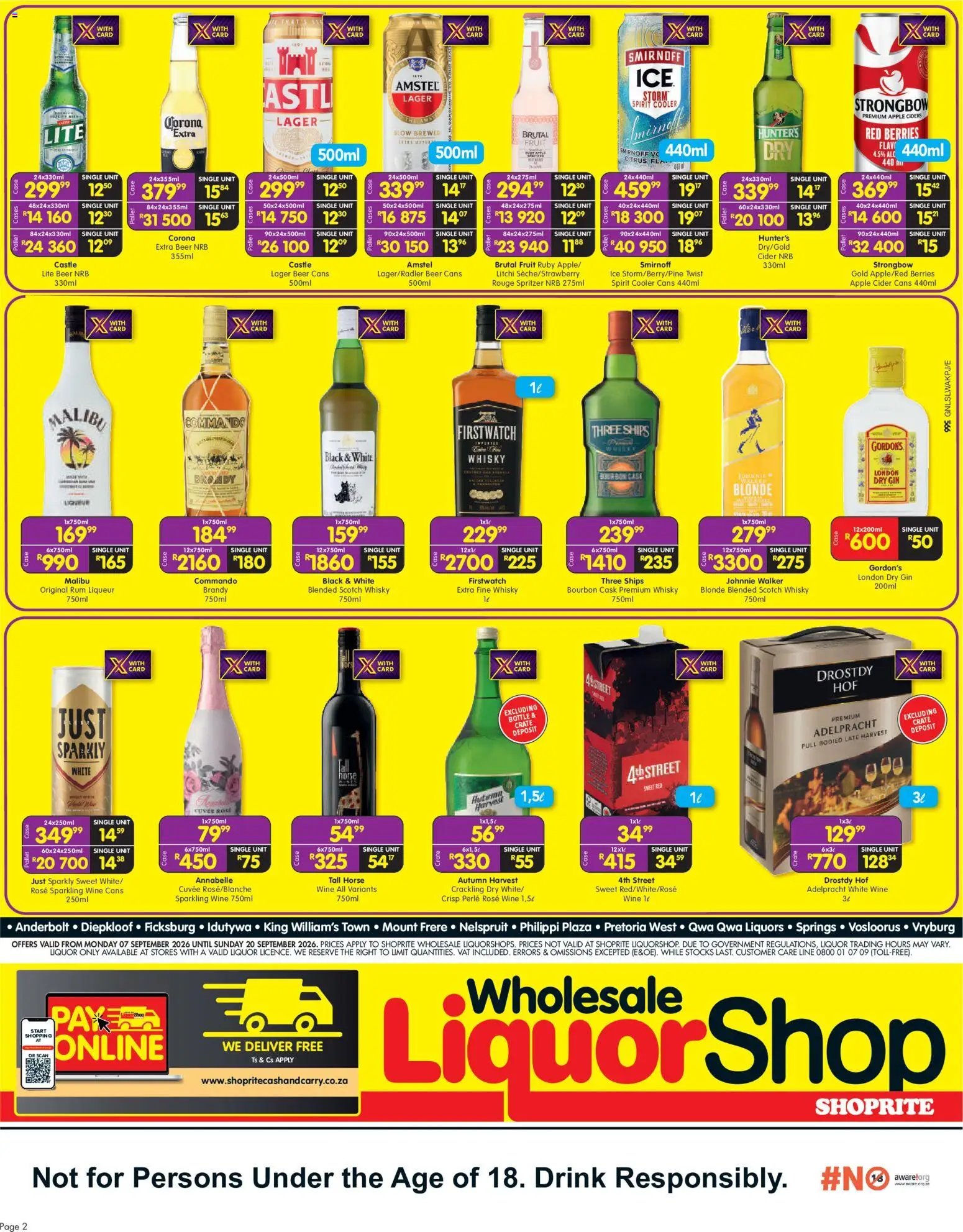 Shoprite - Wholesale LiquorShop Savings Selected Stores