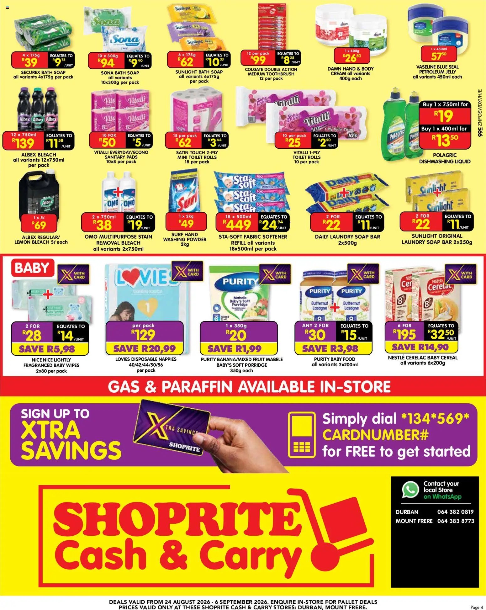 Shoprite - Cash & Carry Spring Savings Durban & Mount Frere
