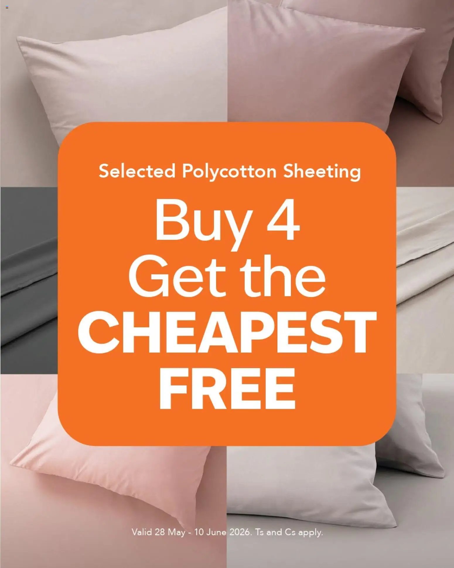 Sheet Street Buy 4 Get the Cheapest Free
