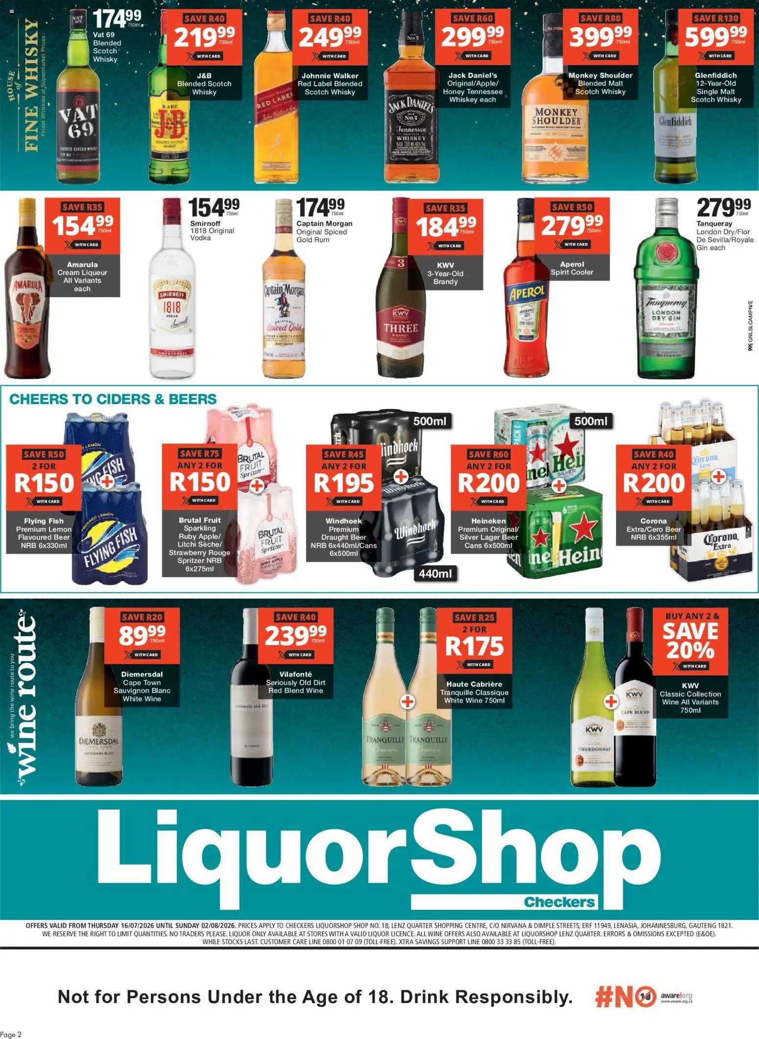 Checkers Lenz Quarter - LiquorShop Specials