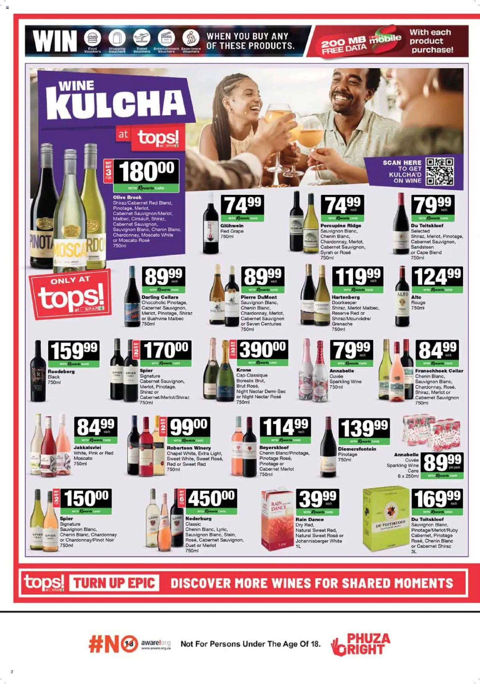 Tops at Spar Specials Wine Kulcha