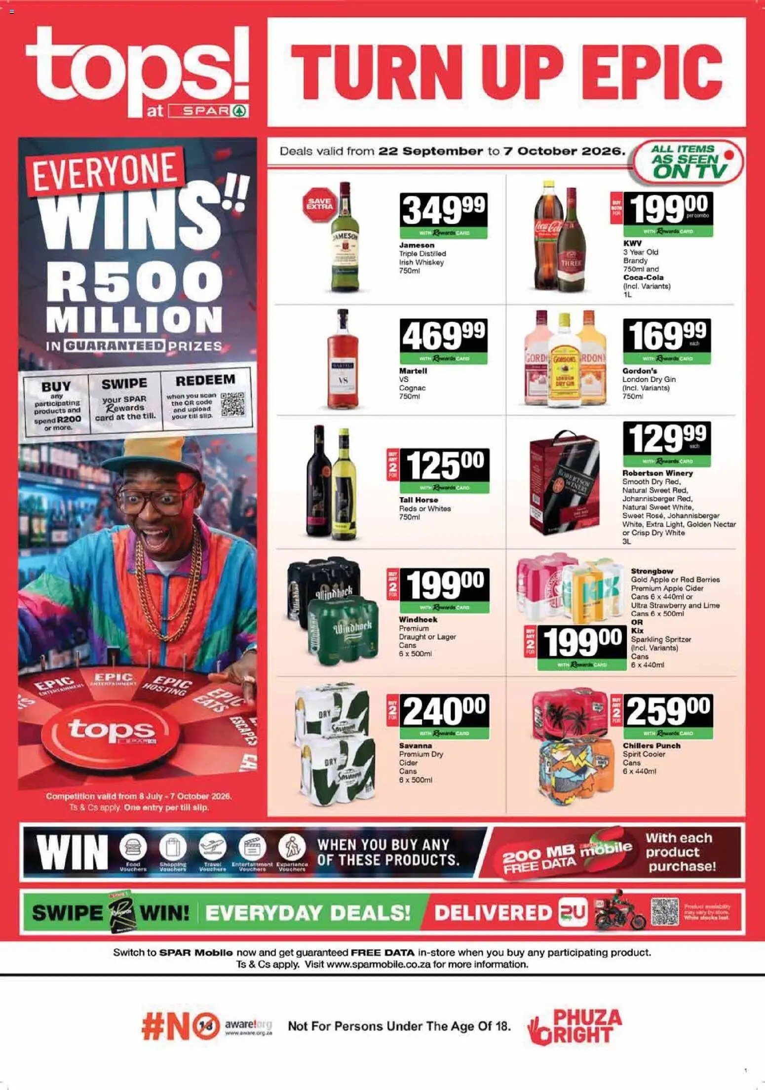 Tops at Spar Specials Wine Kulcha