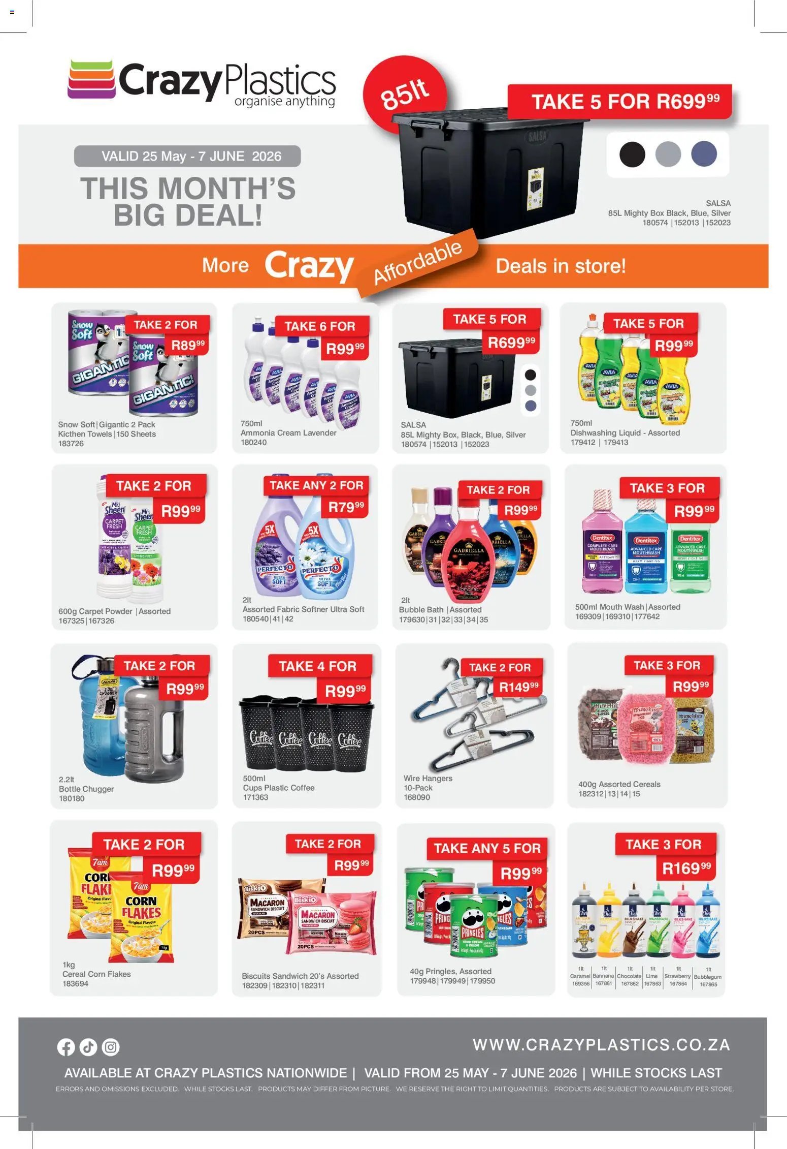 Crazy Plastics - This month's big deal!