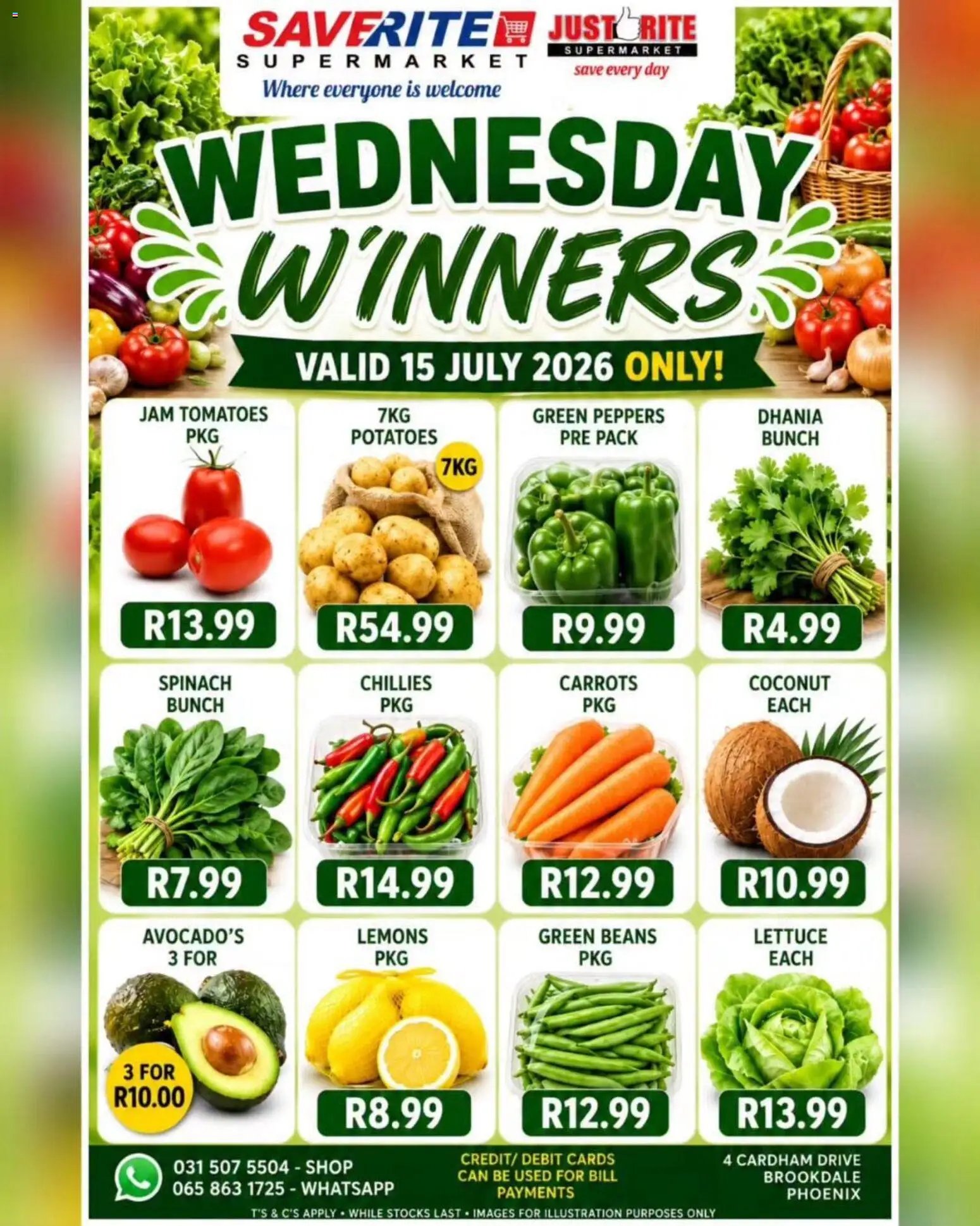 Saverite Wednesday Winners