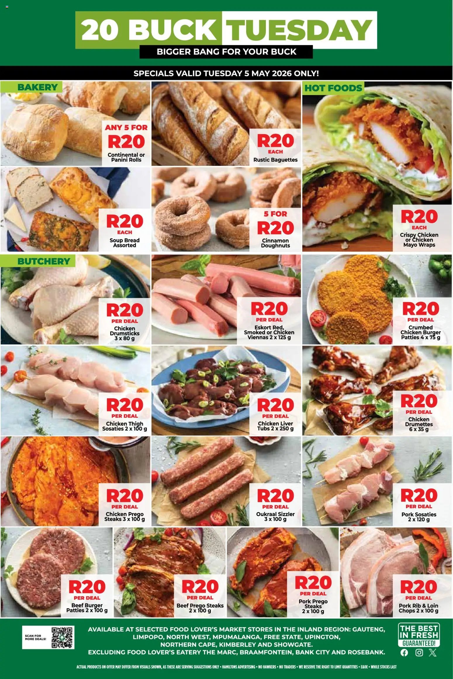 Food Lover's Market Inland Provinces - R20 Buck Tuesday (2026-05-04 - 2026-05-05) | 2
