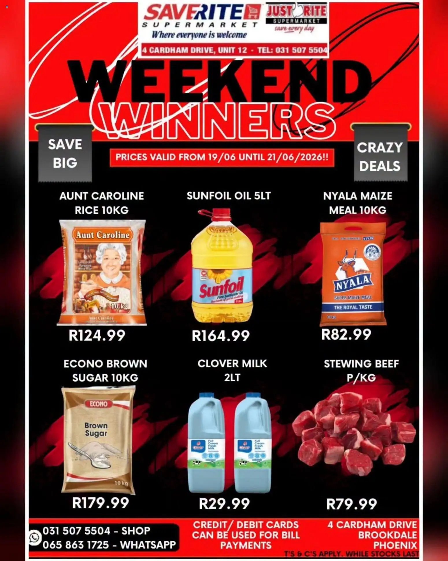 Saverite Weekend Winners