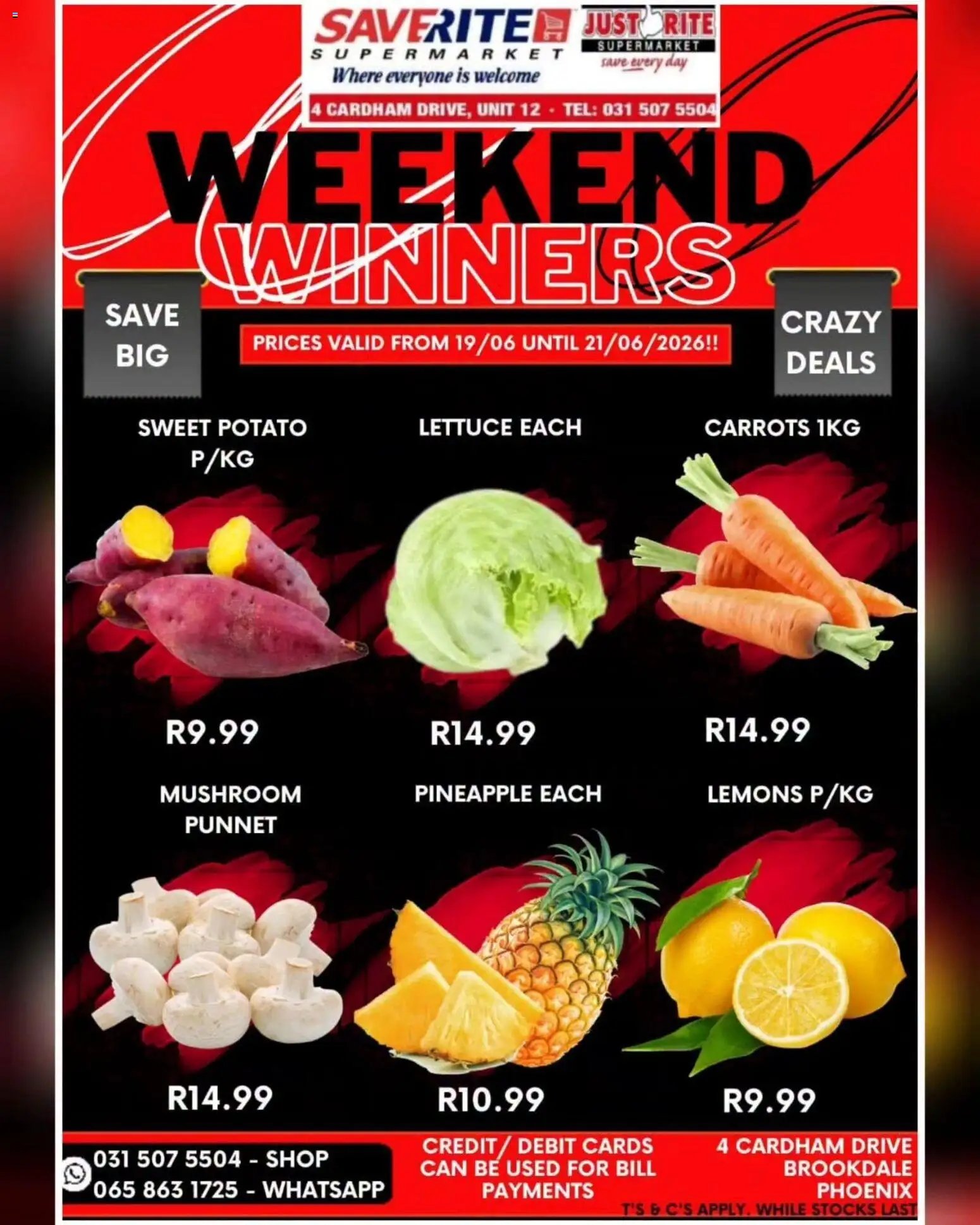 Saverite Weekend Winners