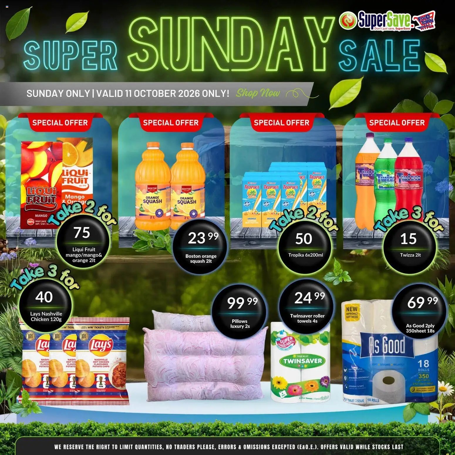 Super Save Sunday Savings