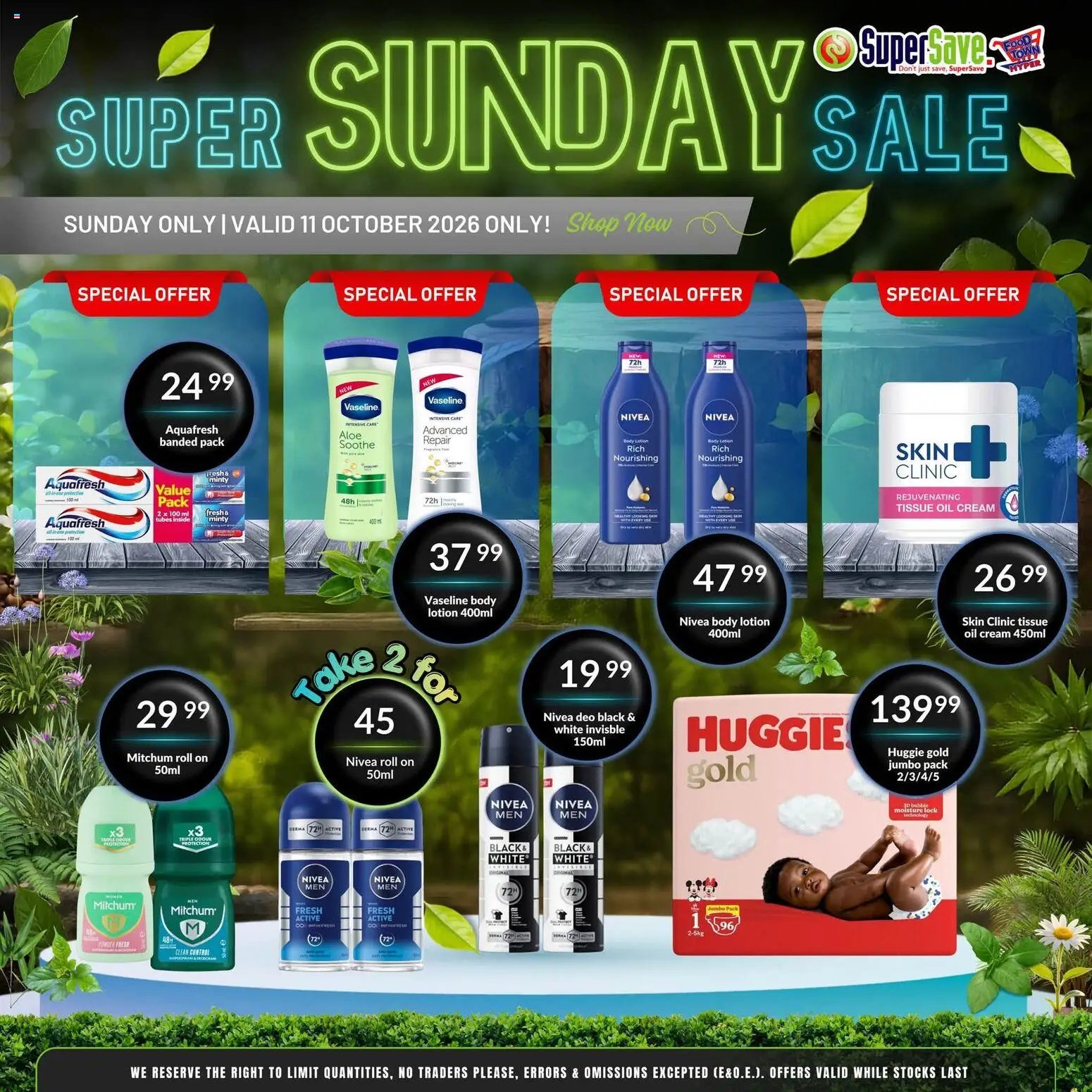 Super Save Sunday Savings