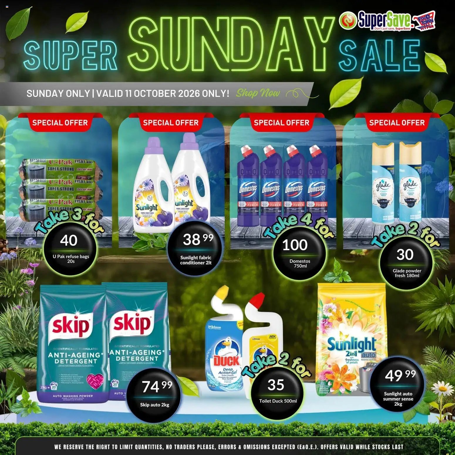 Super Save Sunday Savings