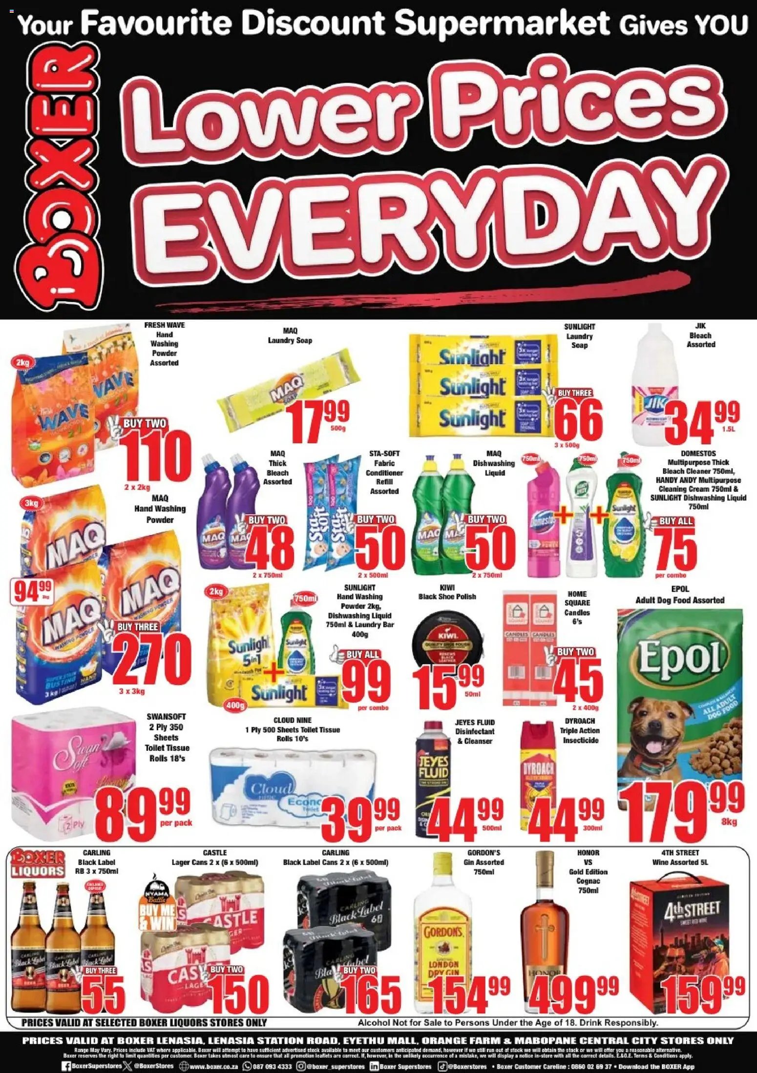 Boxer Gauteng Selected Stores - Specials
