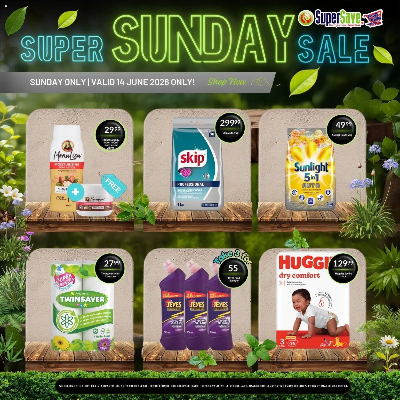 Super Save Sunday Savings