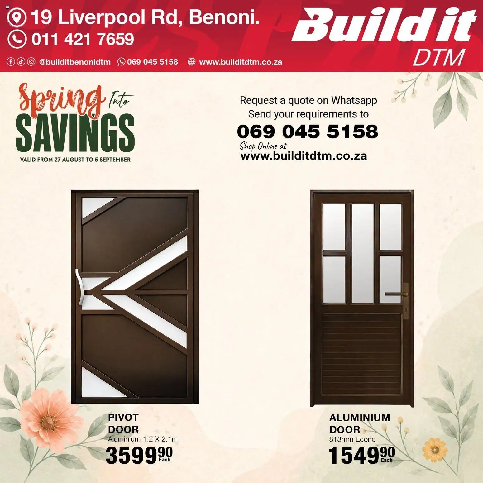 Build It Gauteng - Spring Savings Deals