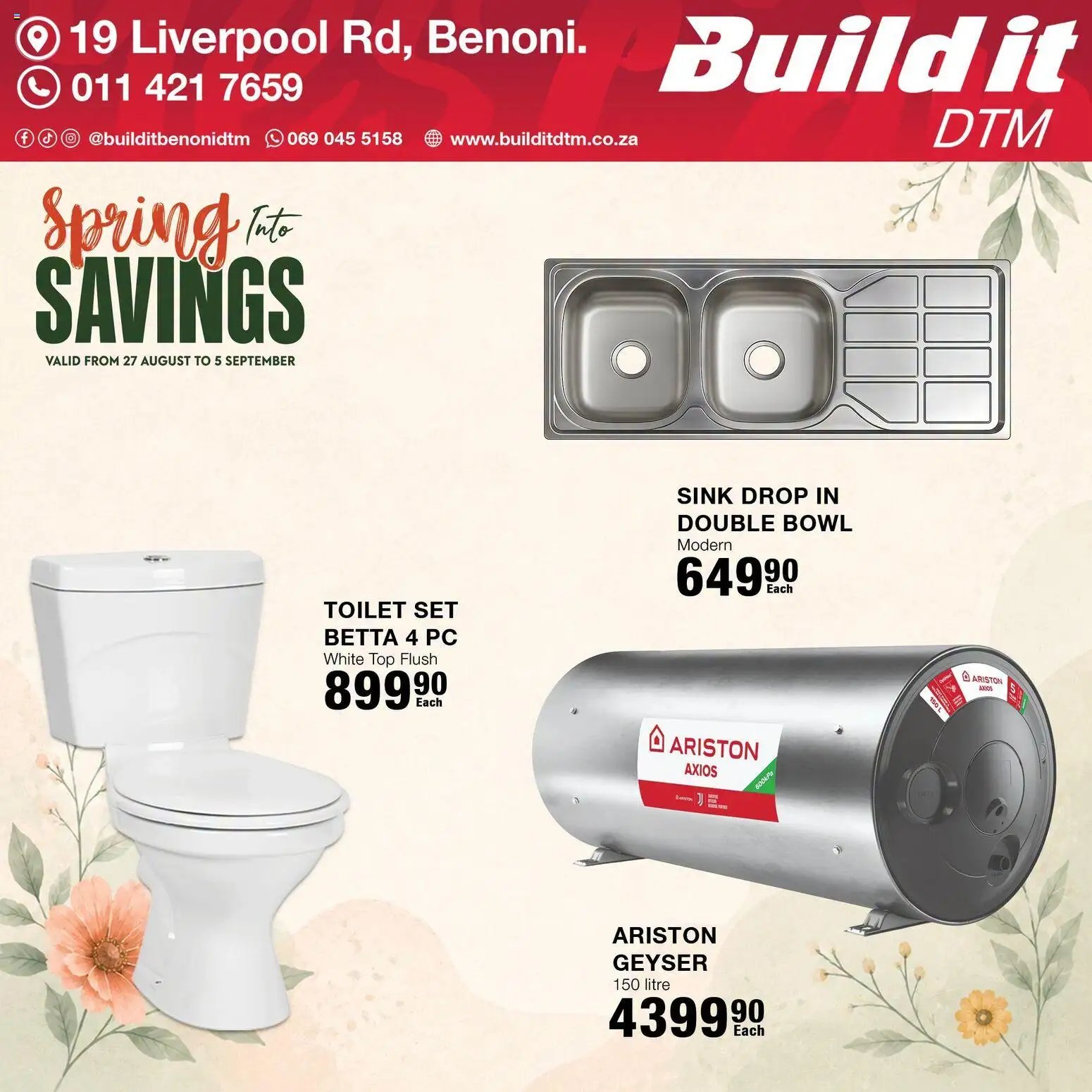 Build It Gauteng - Spring Savings Deals