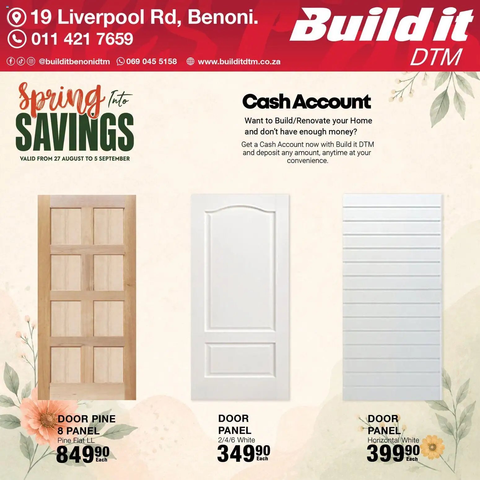 Build It Gauteng - Spring Savings Deals