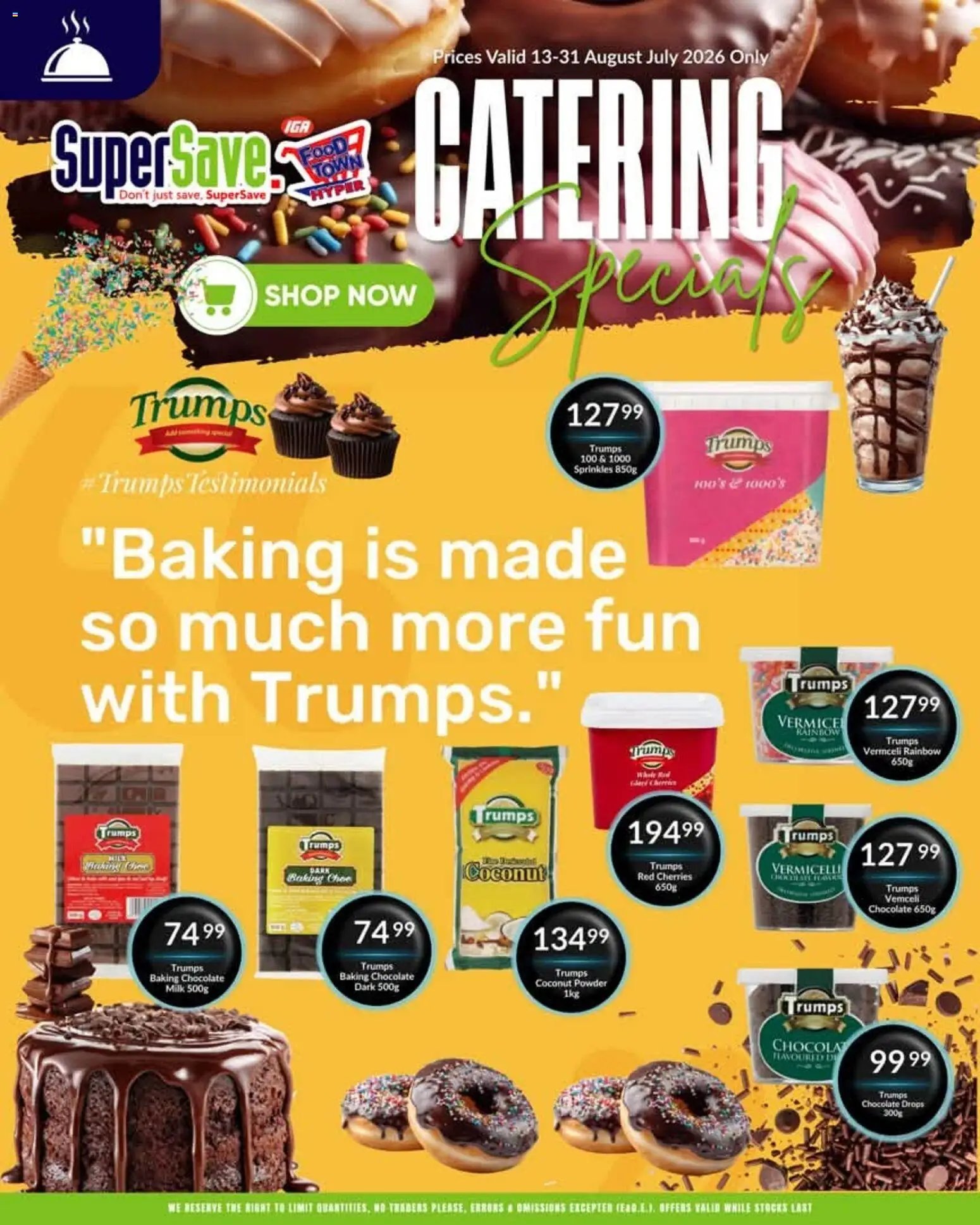 Super Save Catering Specials