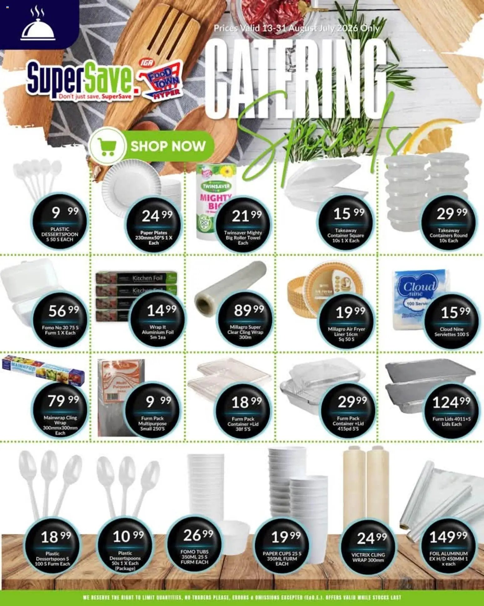 Super Save Catering Specials