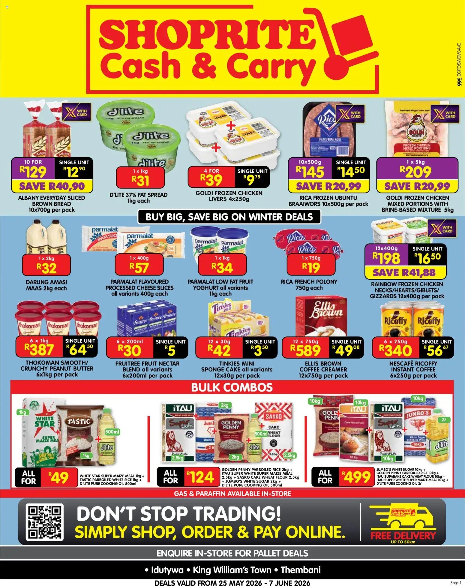 Shoprite Eastern Cape - Cash & Carry Winter Deals Idutywa, King WIlliam's Town & Thembani