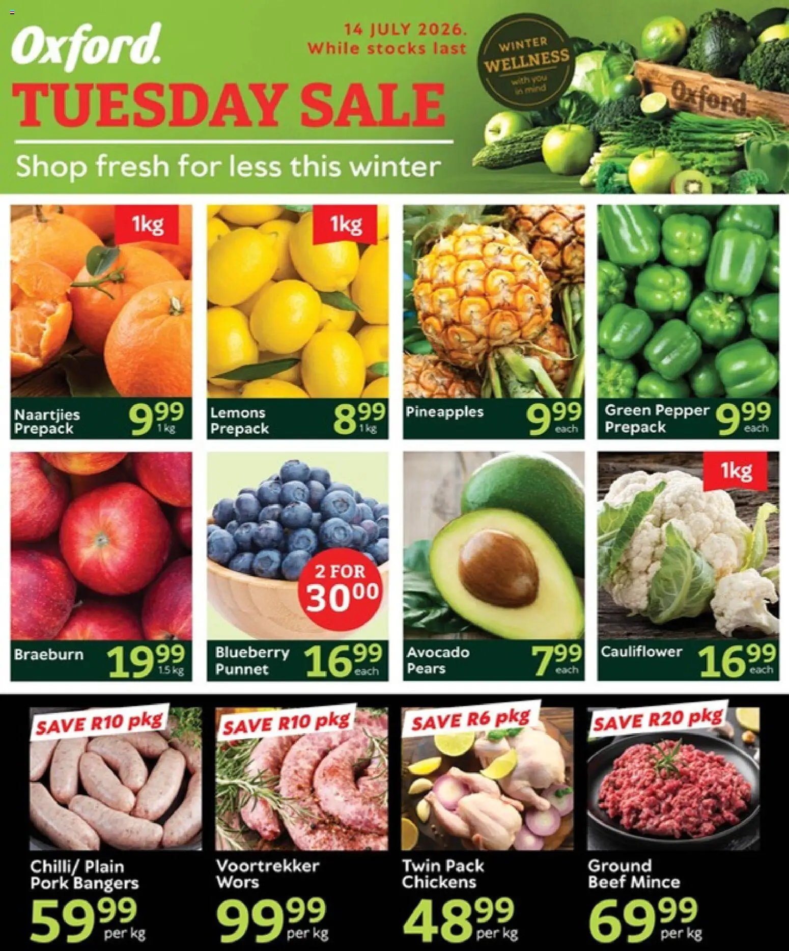 Oxford Freshmarket Tuesday Sale