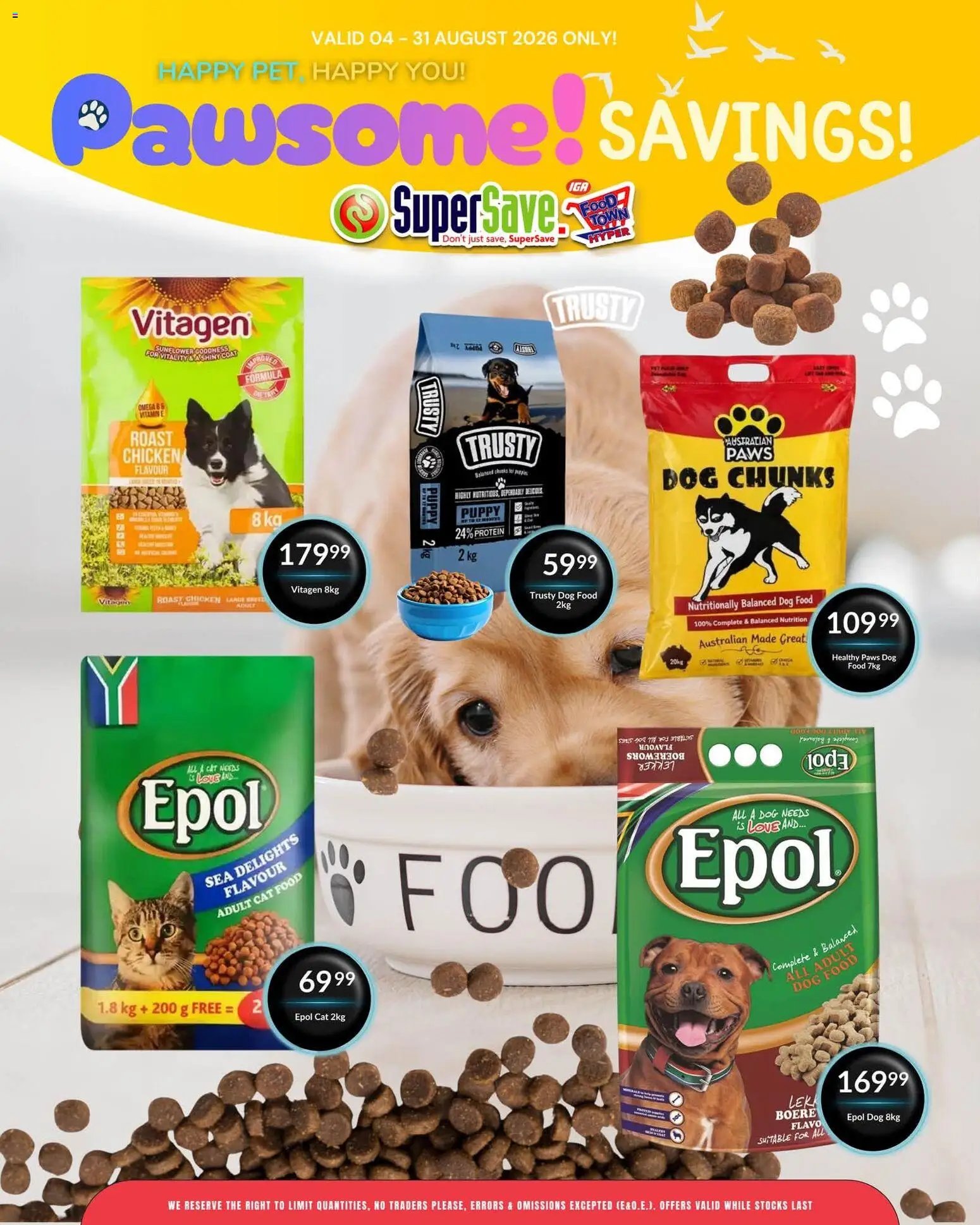 Super Save Pawsome savings!