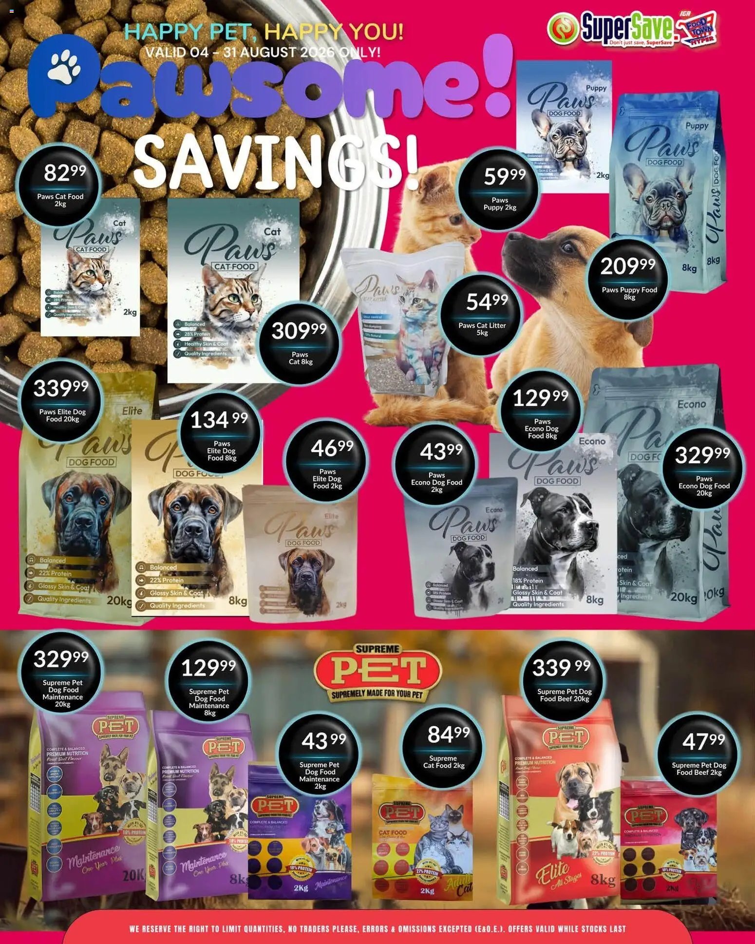 Super Save Pawsome savings!