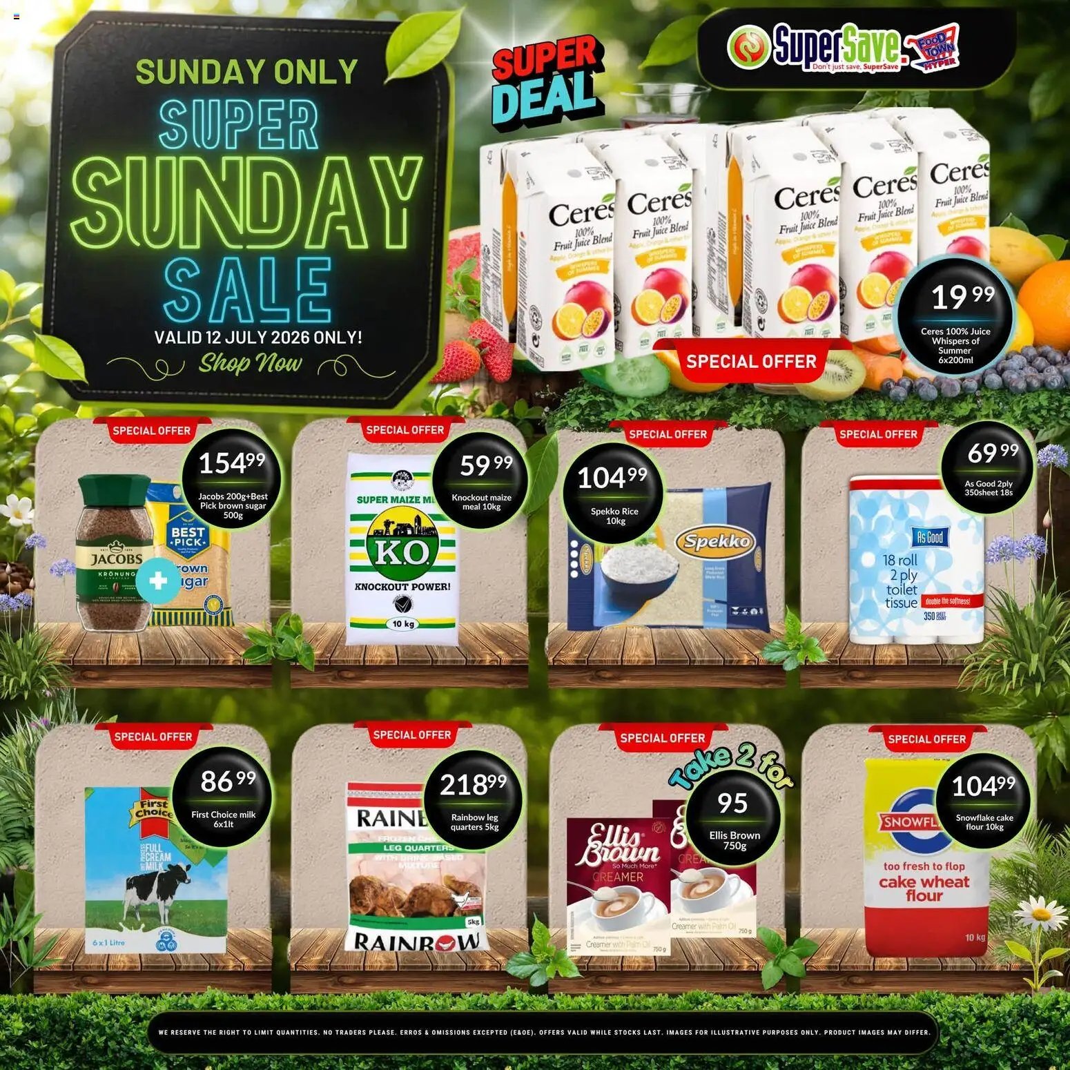 Super Save Sunday Savings