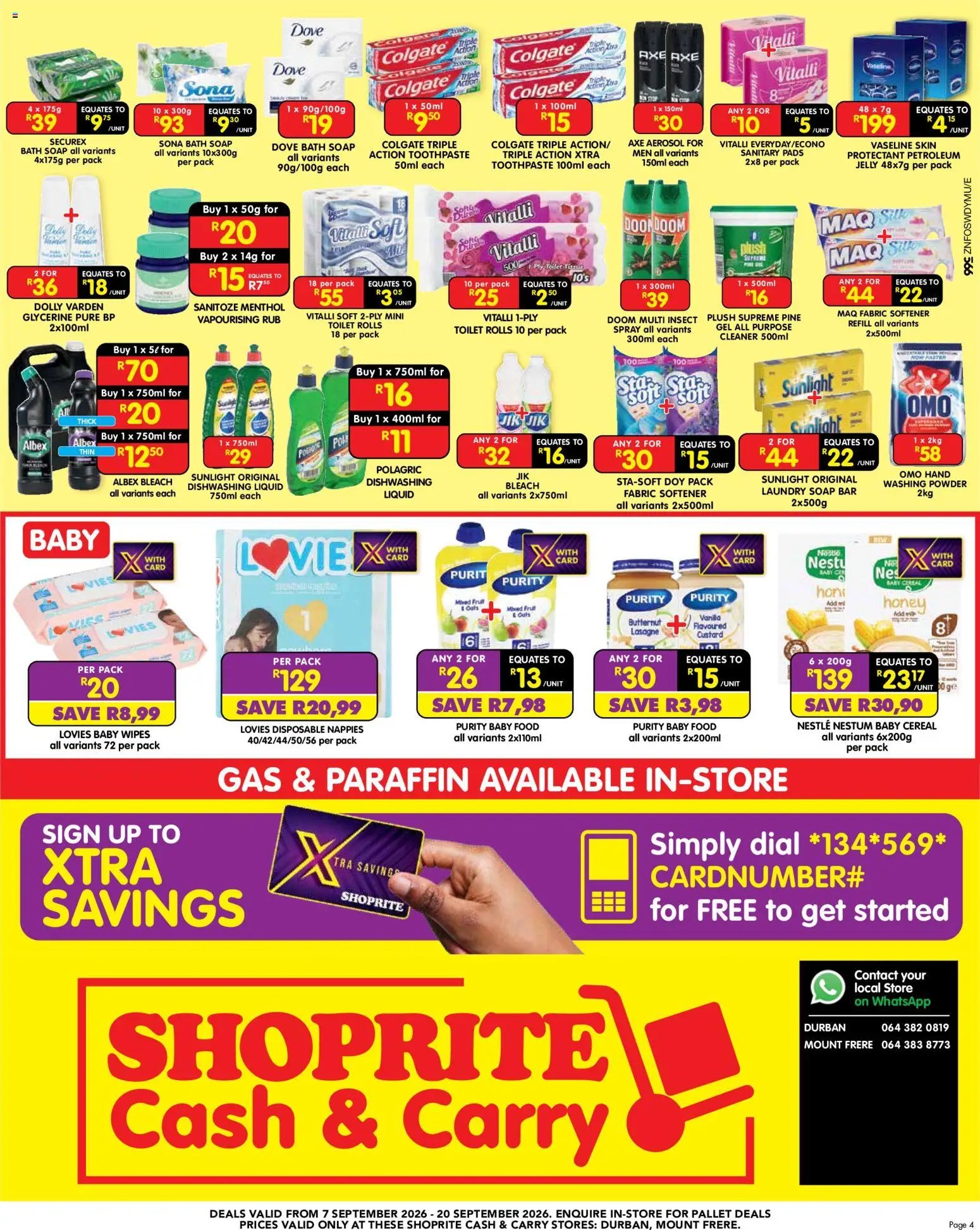 Shoprite - Cash & Carry Spring Savings Durban & Mount Frere