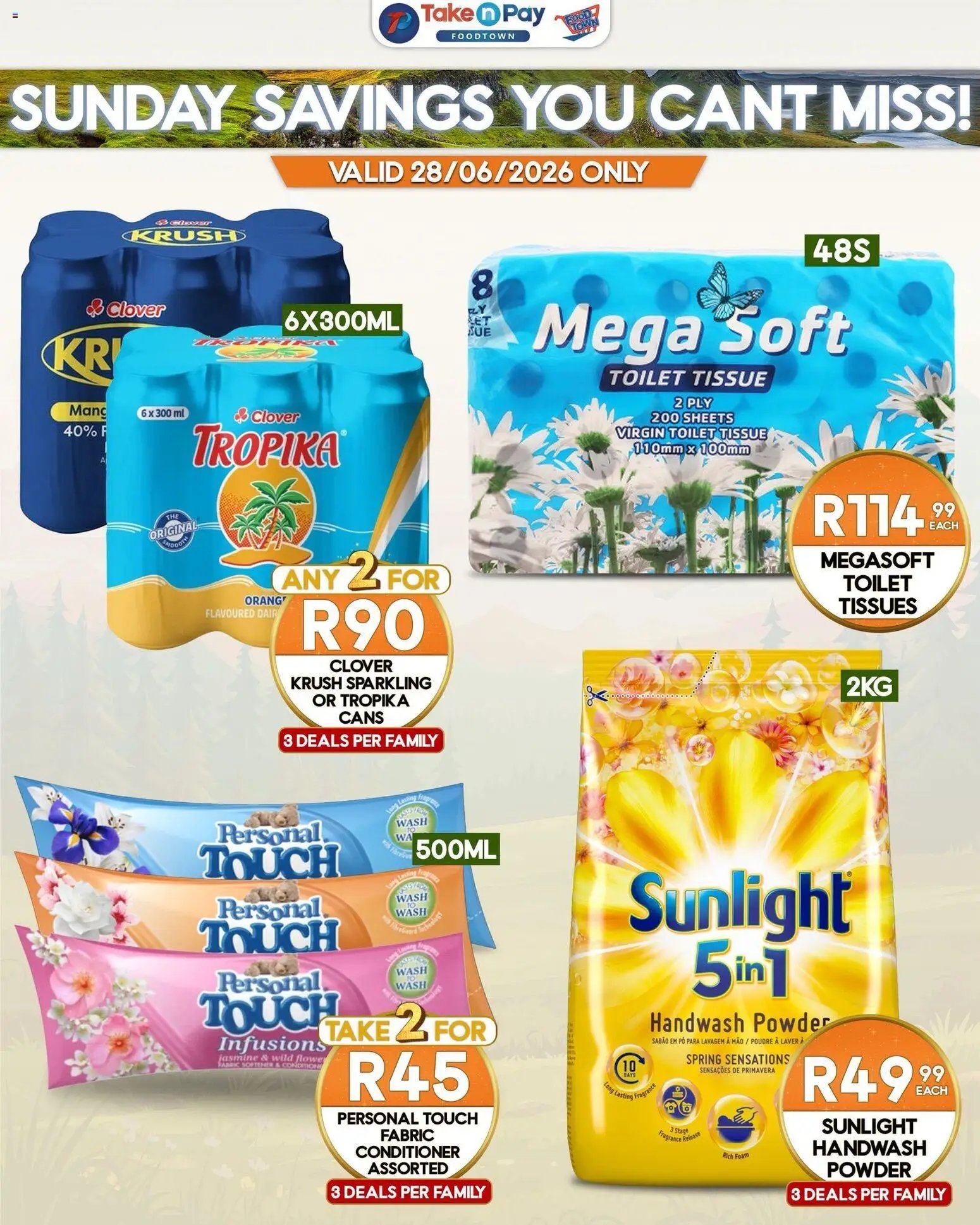 Take n Pay Sunday Specials