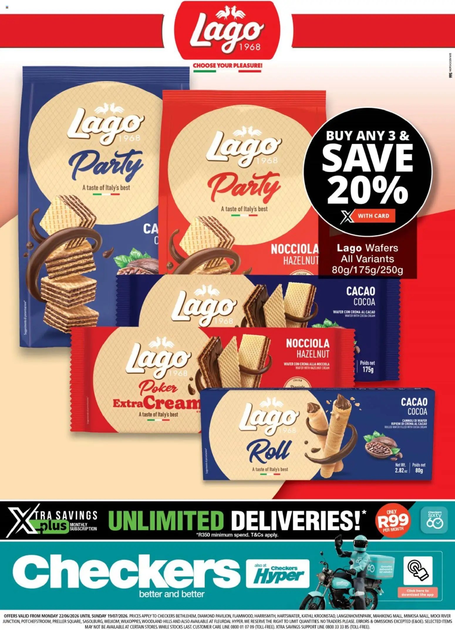 Checkers - Northern Cape - Lago Wafers Promotion