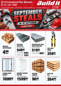 Build It Gauteng - September Steals