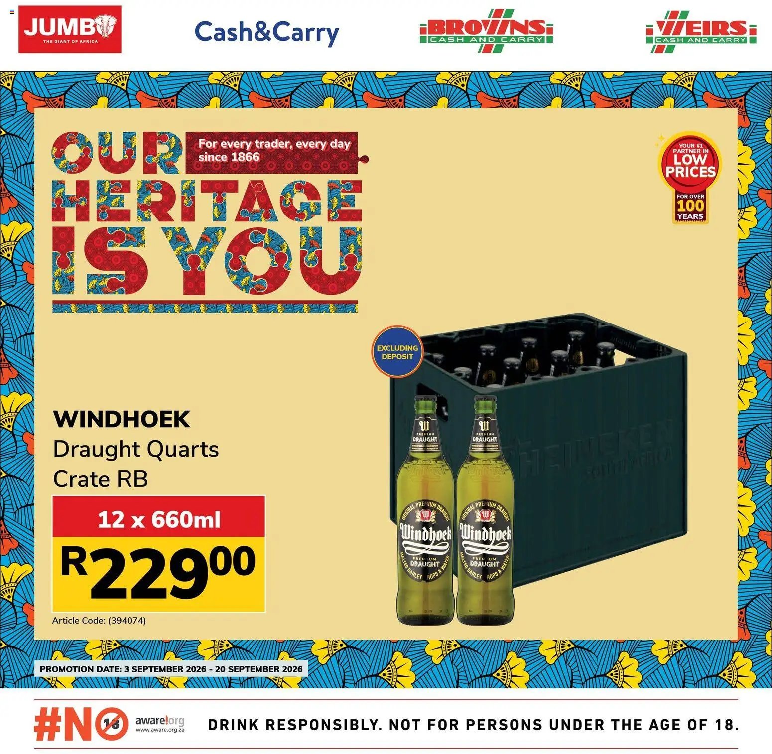 Jumbo Heritage Liquor Specials