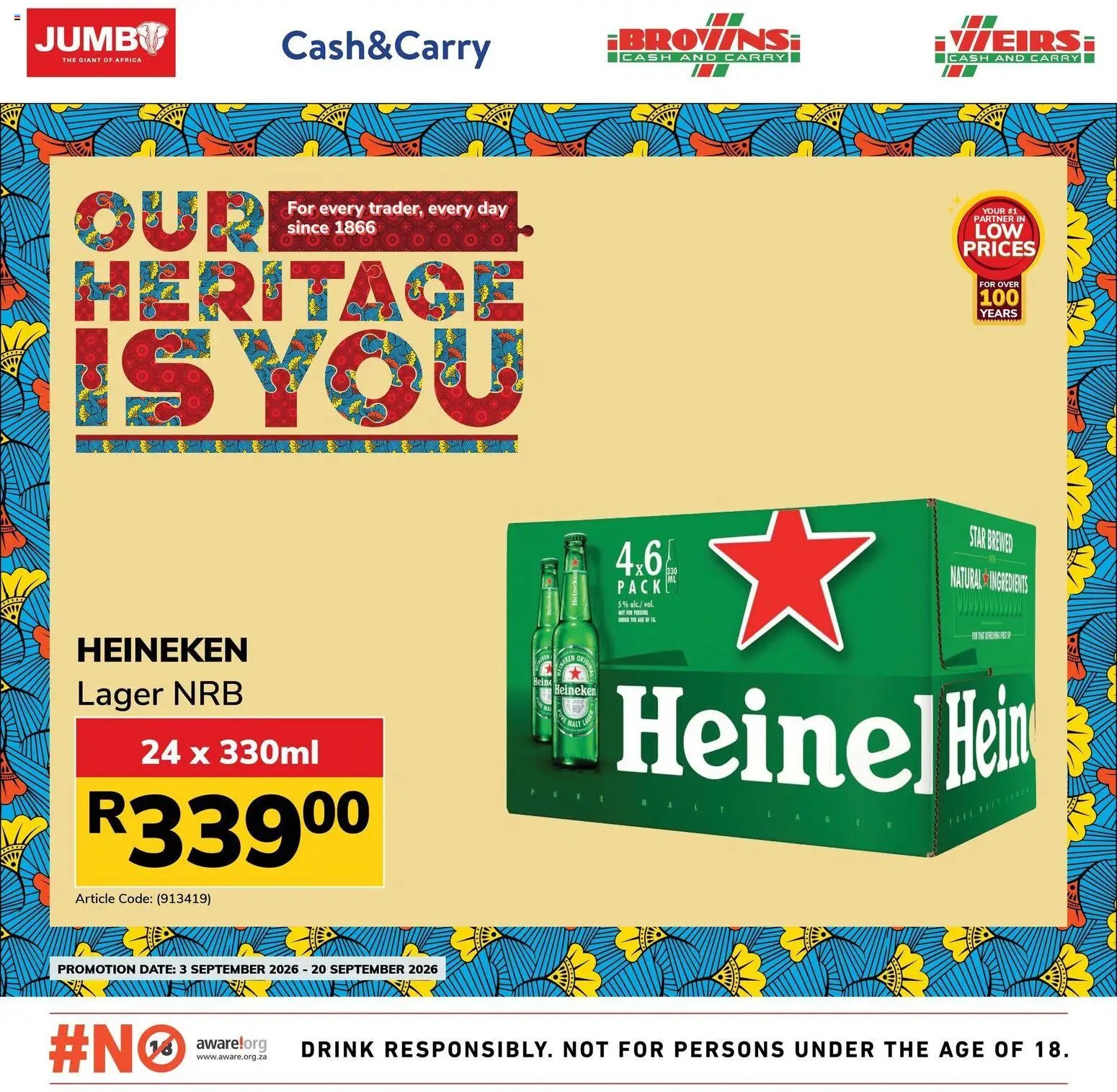Jumbo Heritage Liquor Specials
