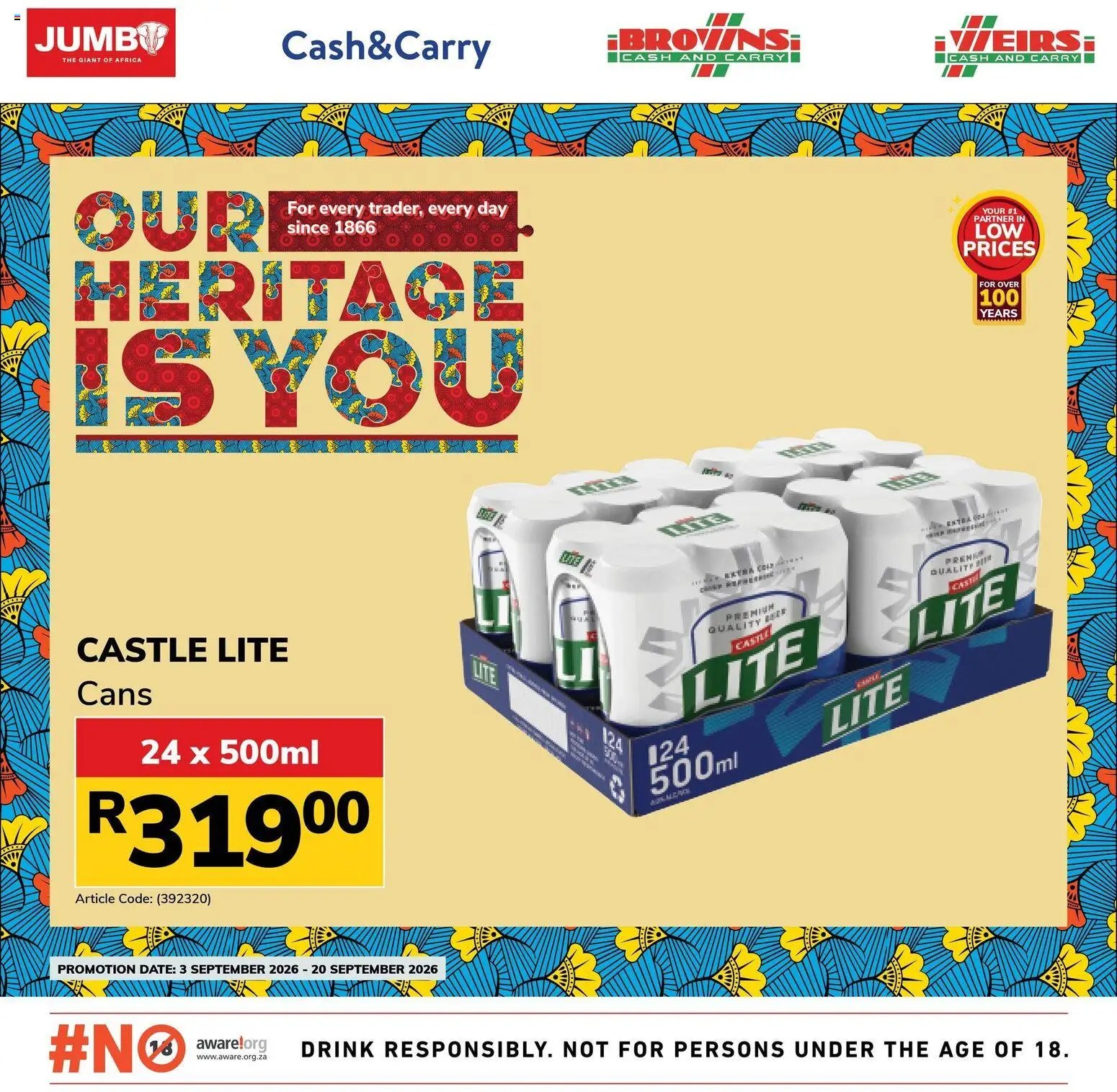 Jumbo Heritage Liquor Specials