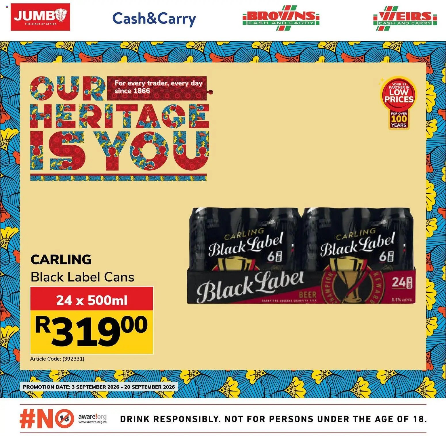 Jumbo Heritage Liquor Specials