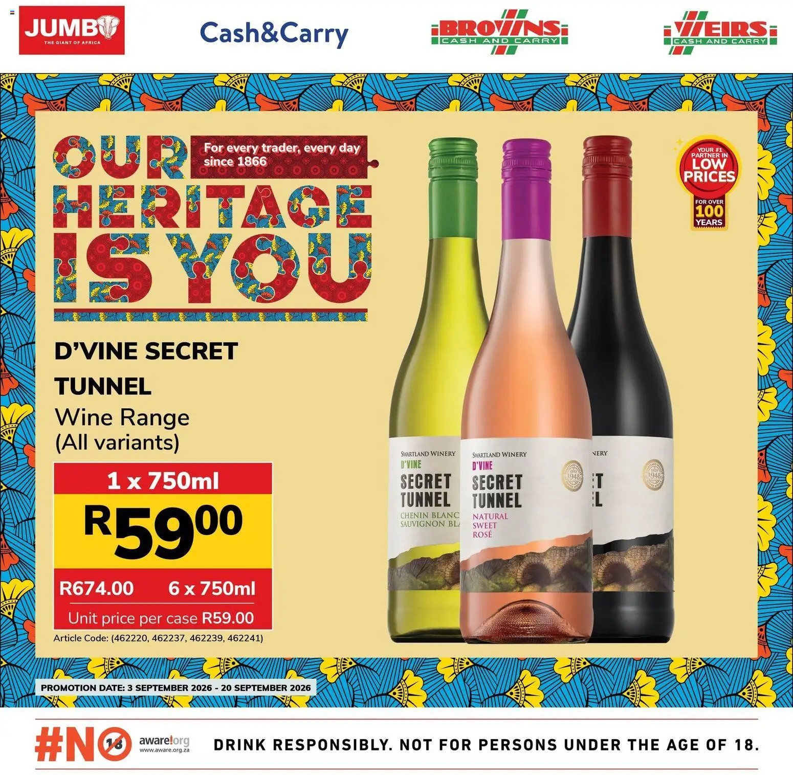 Jumbo Heritage Liquor Specials