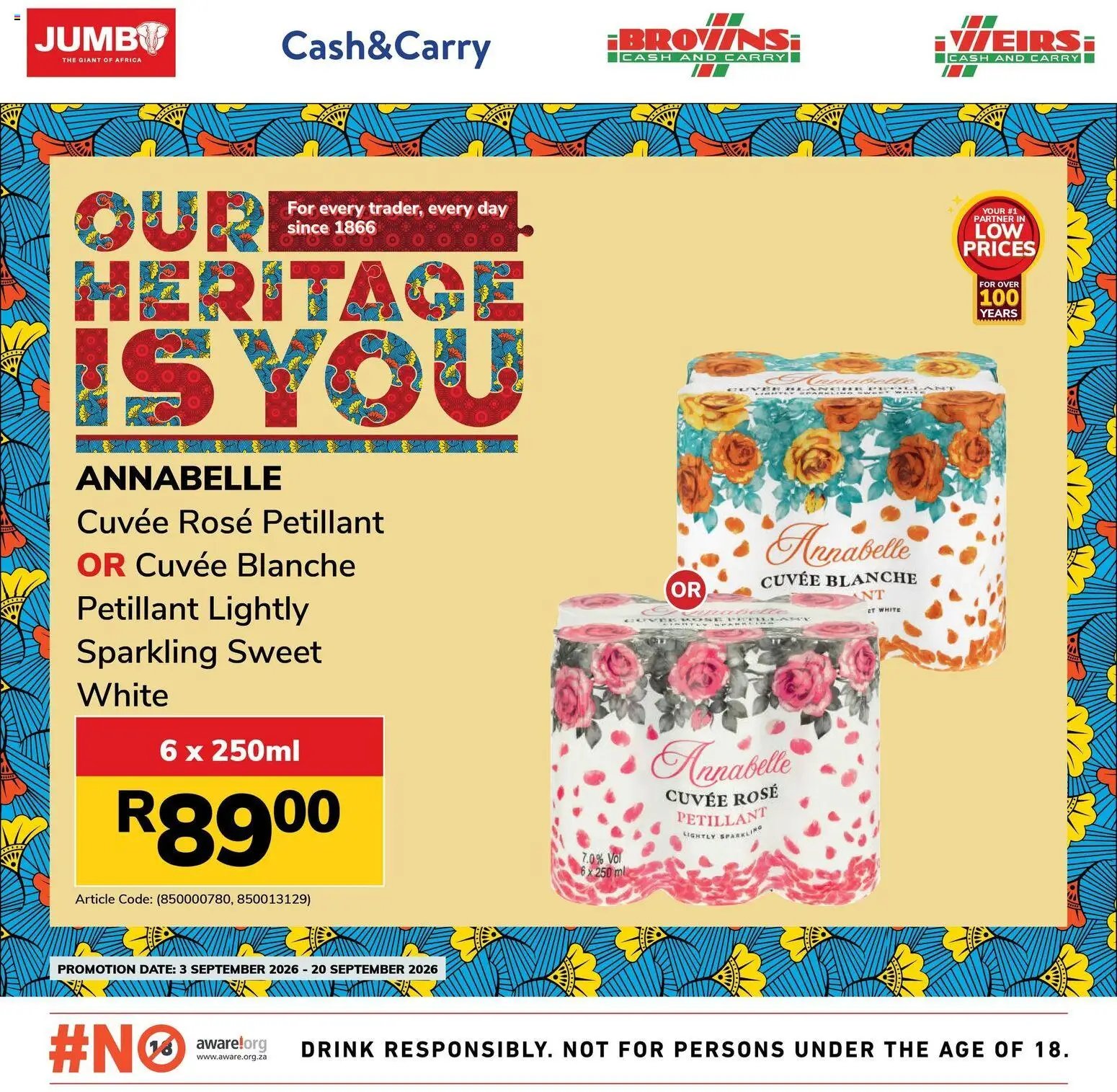 Jumbo Heritage Liquor Specials