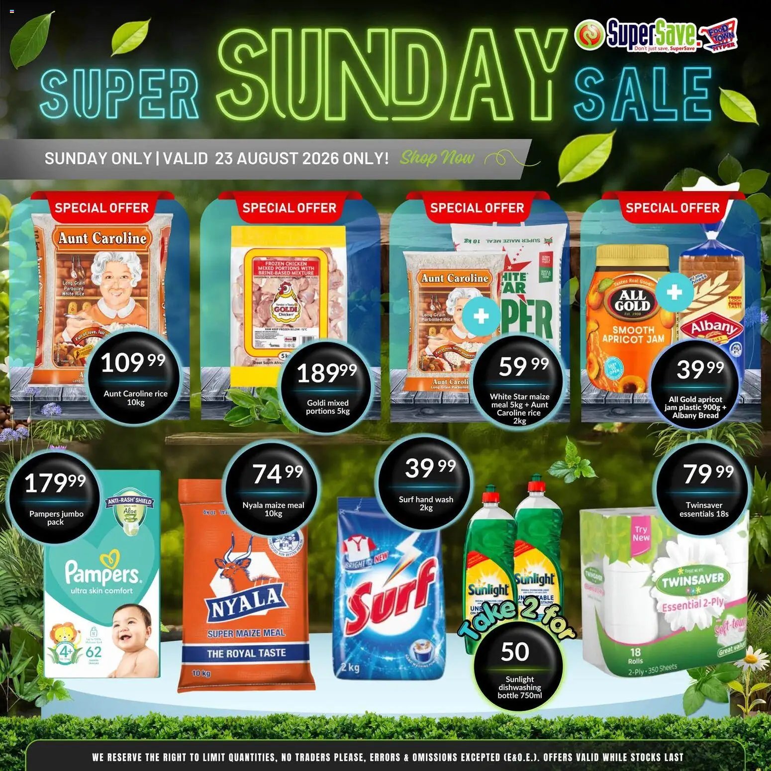 Super Save Sunday Savings