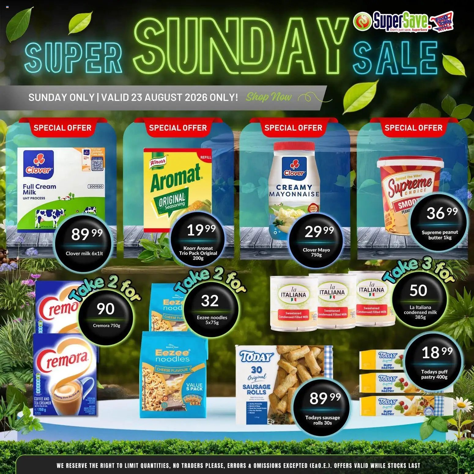 Super Save Sunday Savings