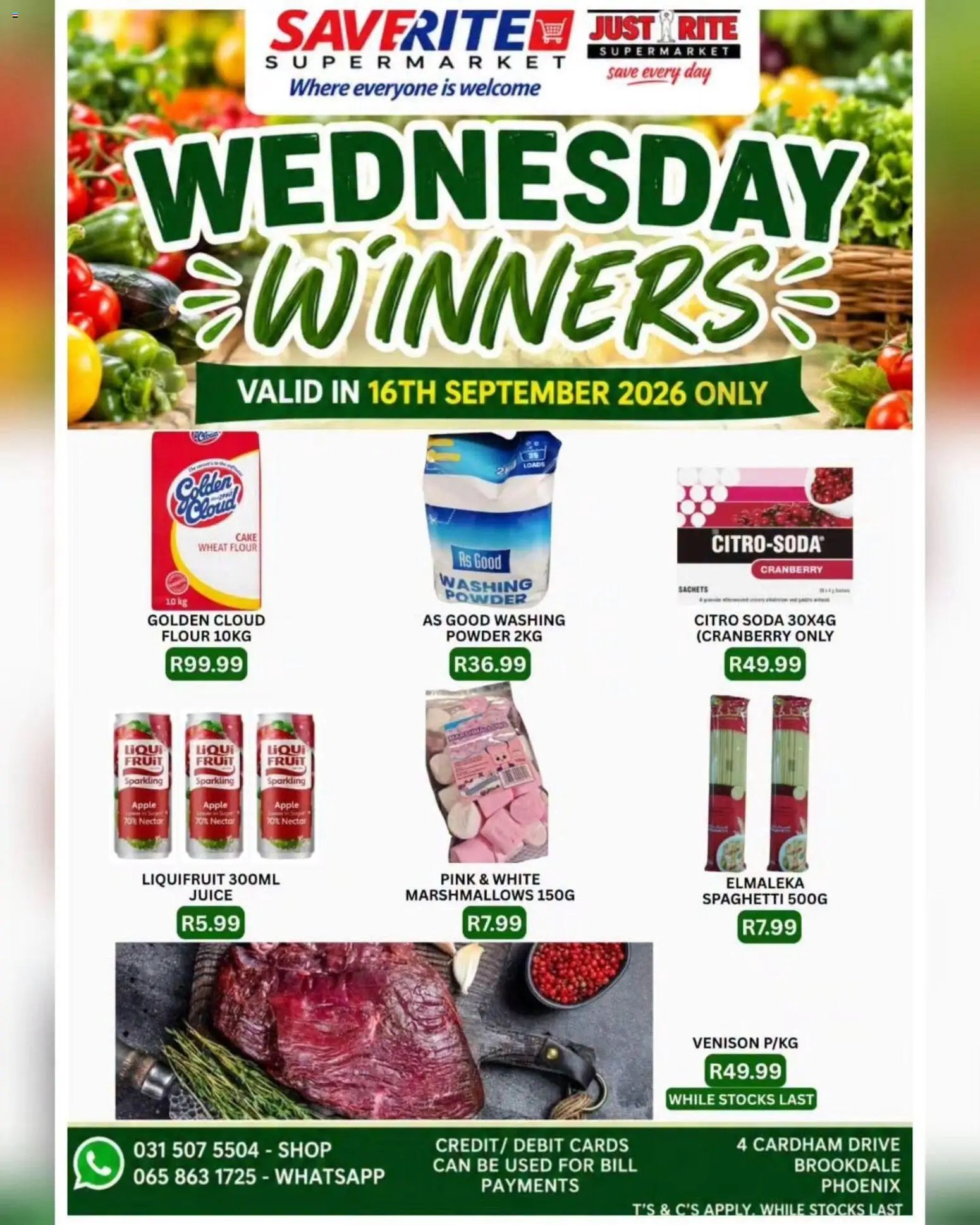 Saverite Wednesday Winners
