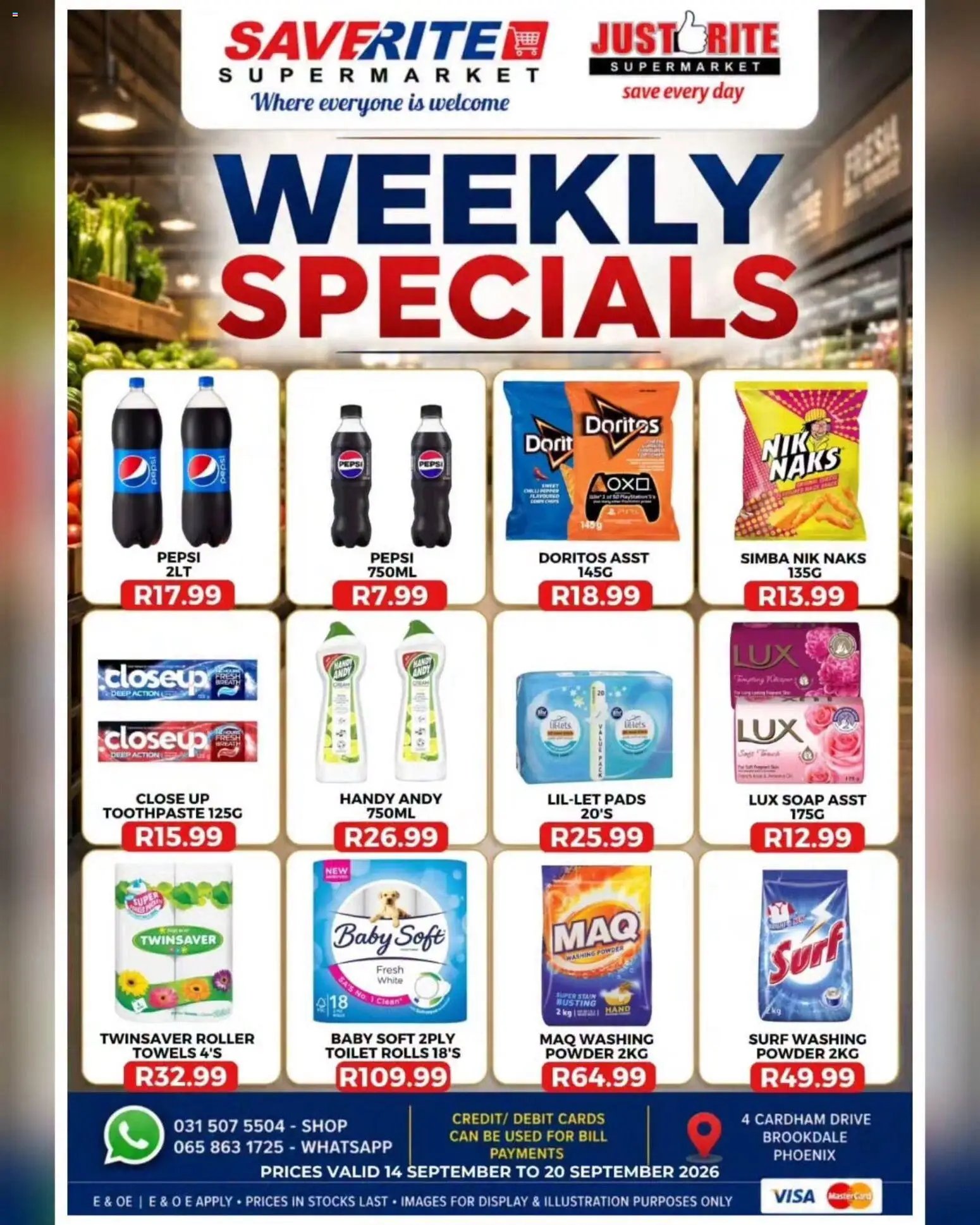 Saverite Specials