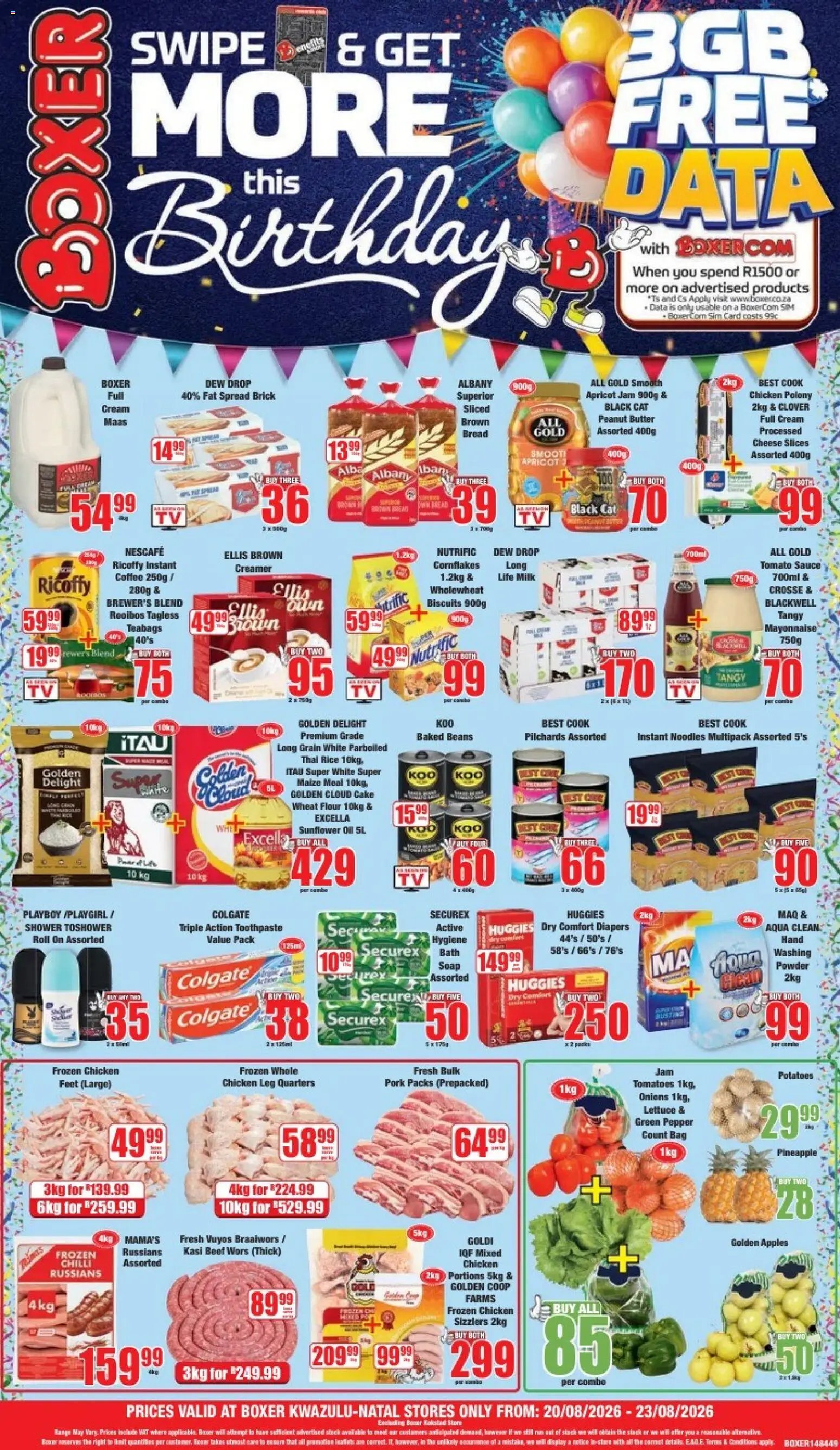 Boxer Weekly Specials